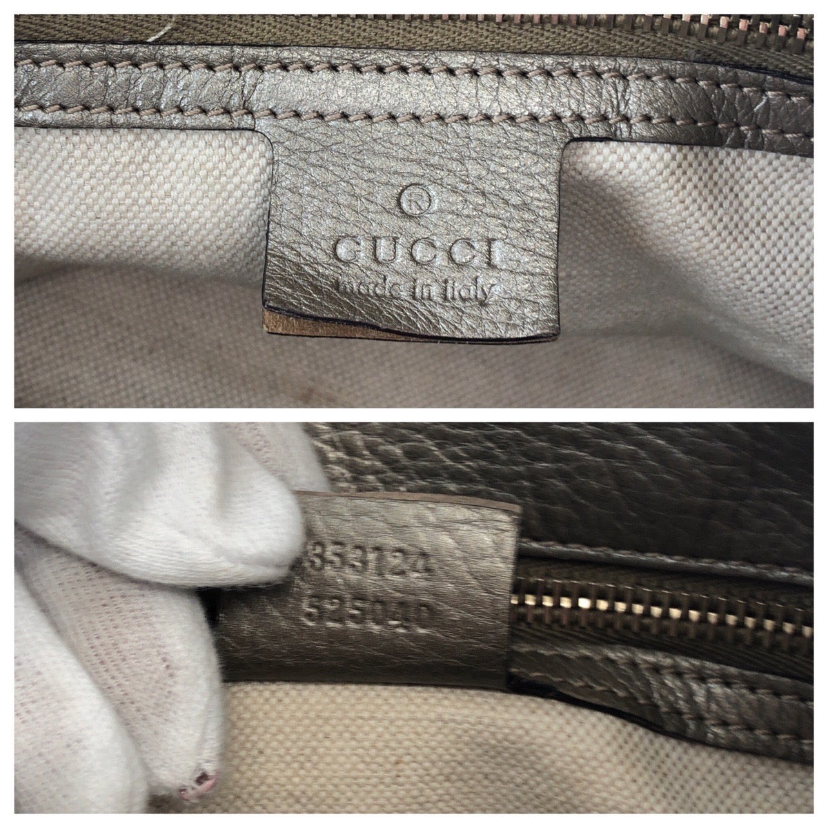 GUCCI Shoulder Bag 353124 leather gold Bamboo