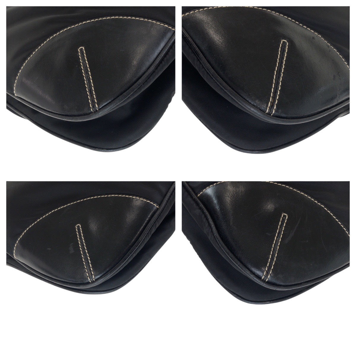 PRADA Shoulder Bag Nylon, Leather Black SilverMetal Shoulder Bag pochette Test Triangle With logo Women(Unisex)