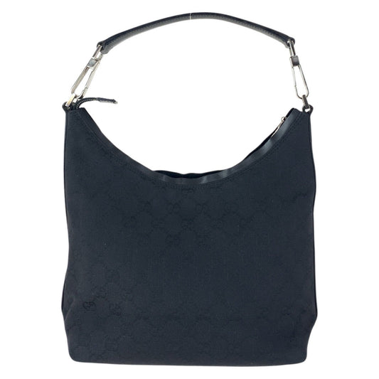 GUCCI Shoulder Bag 000 0602 GG canvas Black SilverMetal