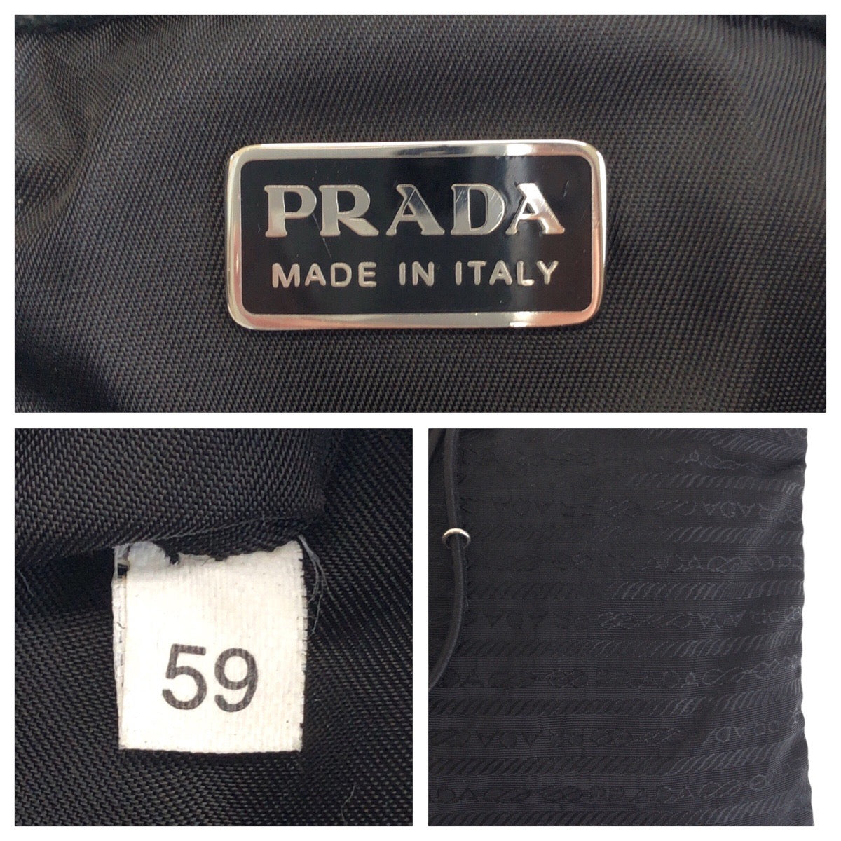 PRADA Shoulder Bag Nylon, Leather black Shoulder Bag pochette Women