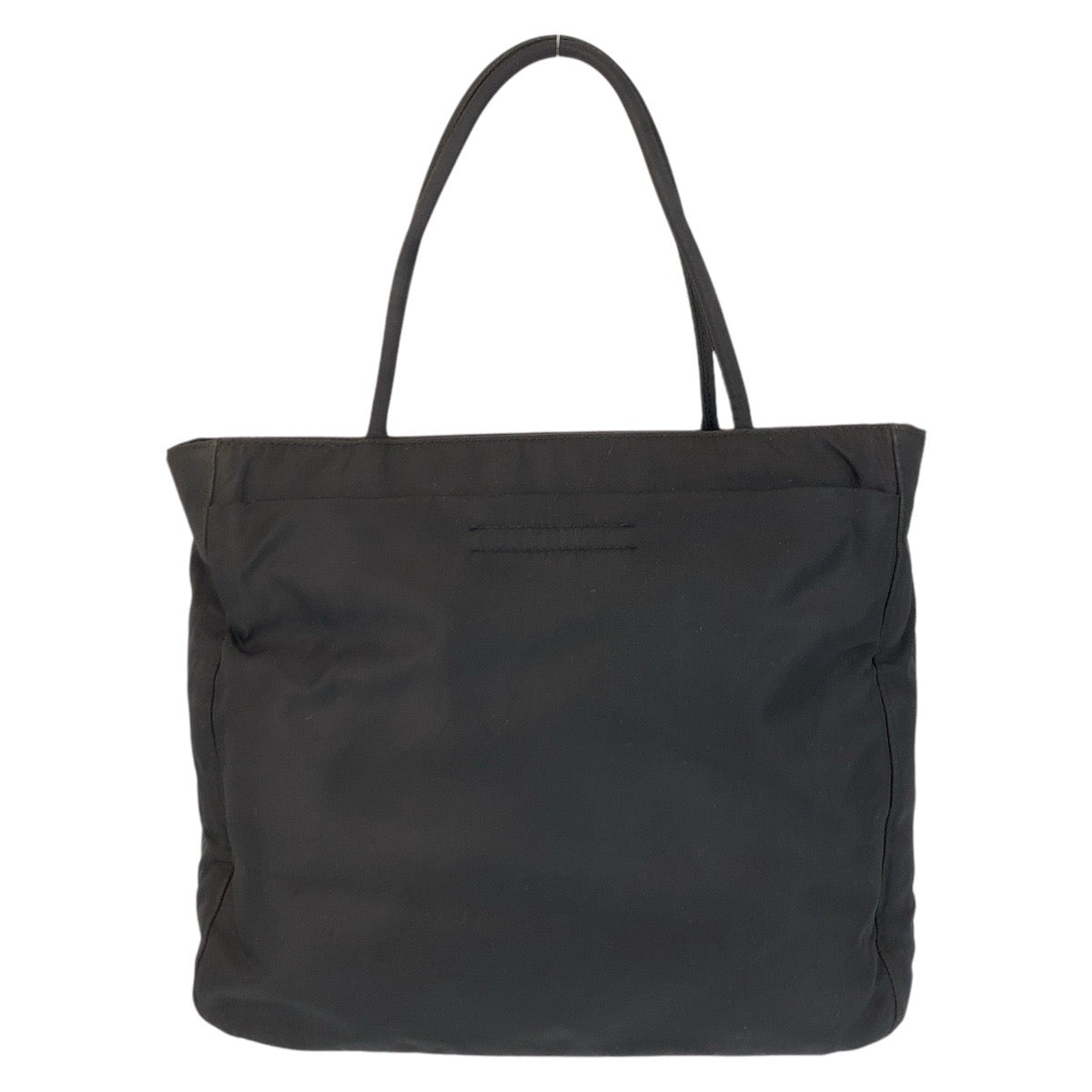 PRADA Tote Bag Nylon Black SilverMetal Tote Bag Shoulder Bag Test Triangle With logo Women