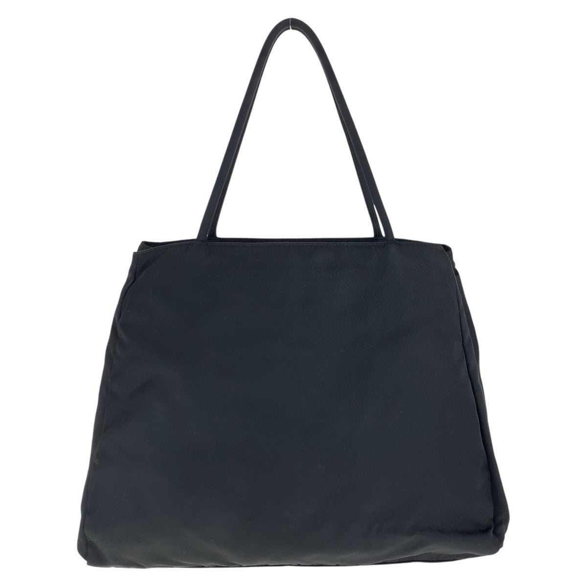 PRADA Tote Bag Nylon Black SilverMetal Tote Bag handbag Test Triangle With logo Women