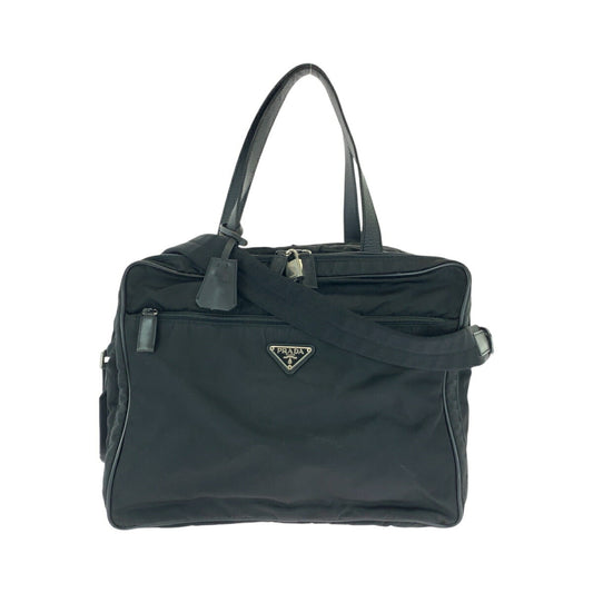 Prada Tessuto Triangle Logo Plate 2way Briefcase V453