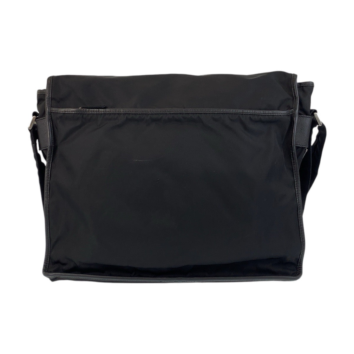 PRADA Shoulder Bag Nylon Black SilverMetal Shoulder Bag Messenger bag Test Triangle With logo mens