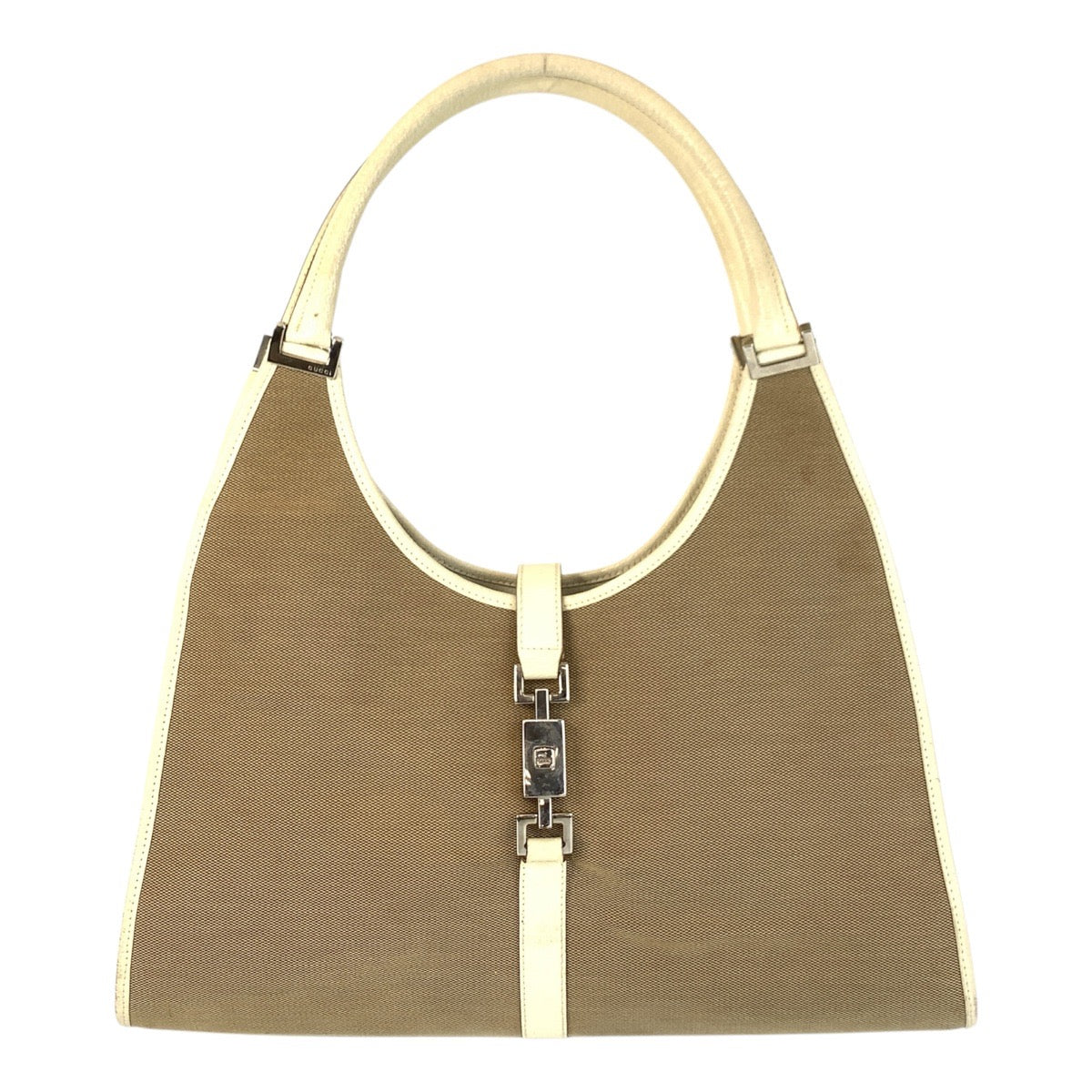 Gucci Jackie Canvas Leather Shoulder Bag