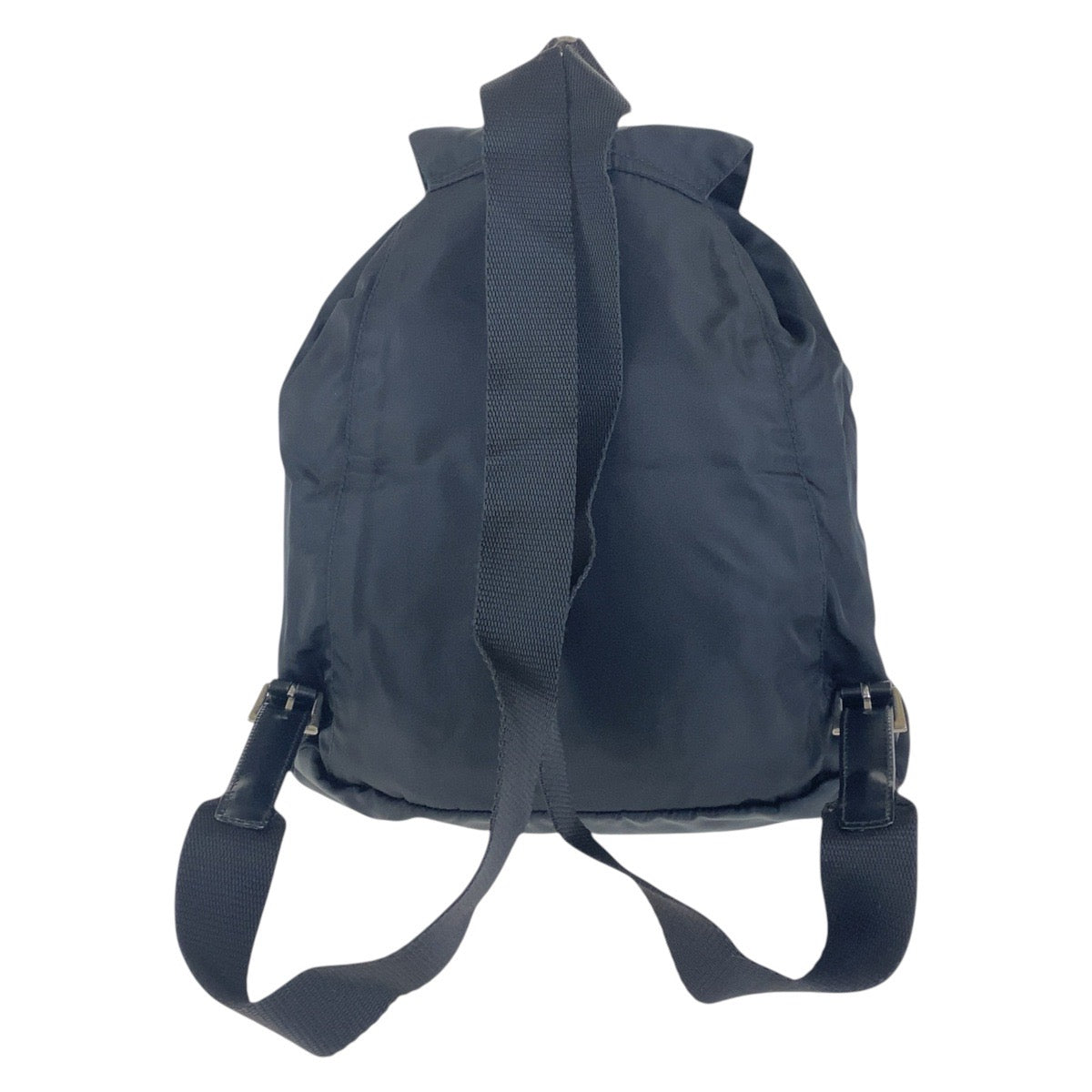 PRADA Backpack Nylon Black SilverMetal Backpack Test Triangle With logo Women