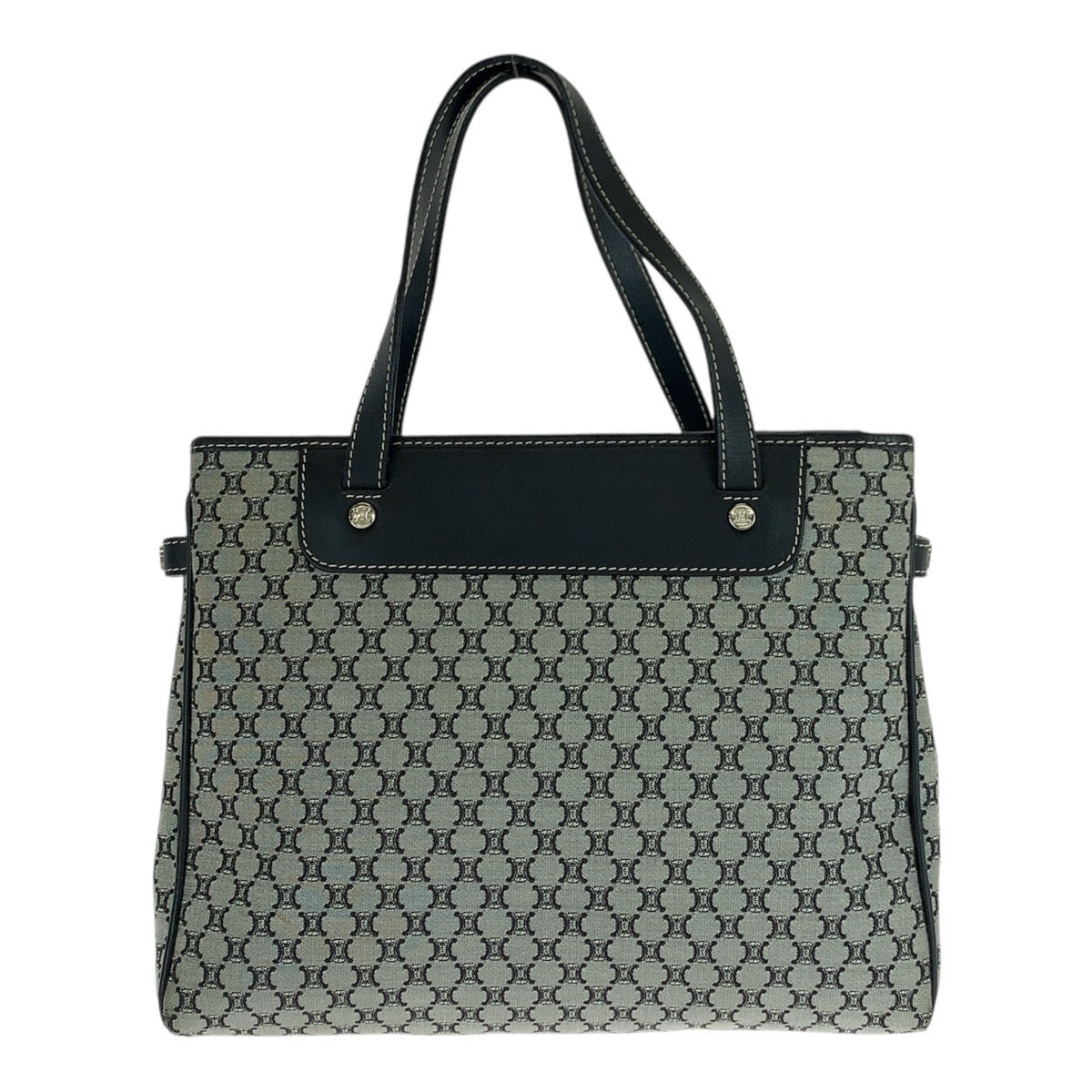 CELINE Tote Bag CE00/24 Canvas, Leather Grey Black SilverMetal Tote Bag handbag Macadam Women