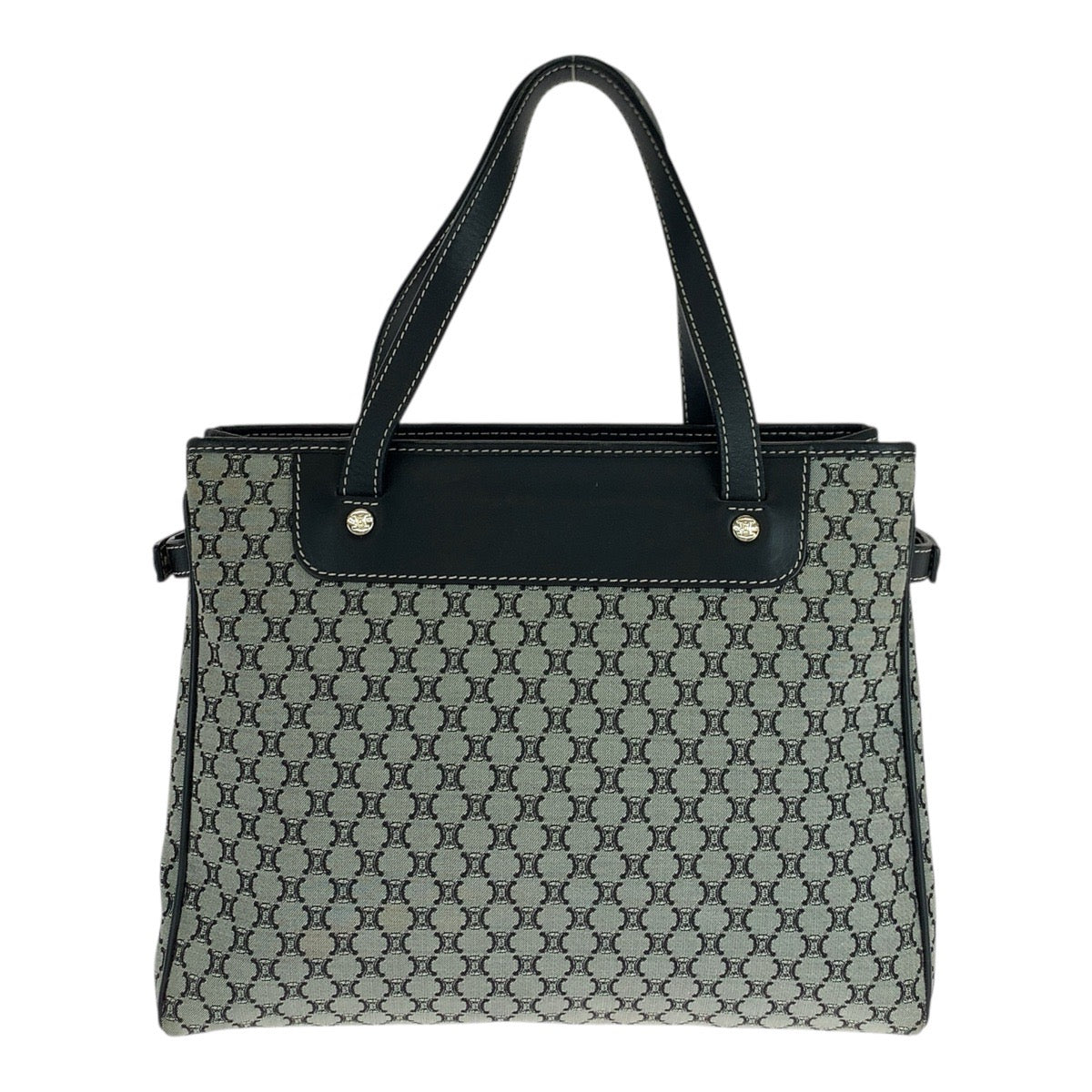 CELINE Tote Bag CE00/24 Canvas, Leather Grey Black SilverMetal Tote Bag handbag Macadam Women