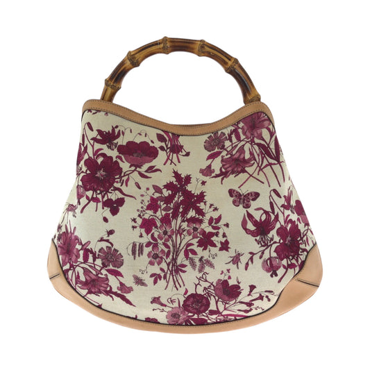 GUCCI Shoulder Bag 169961 canvas multicolor Bamboo flora