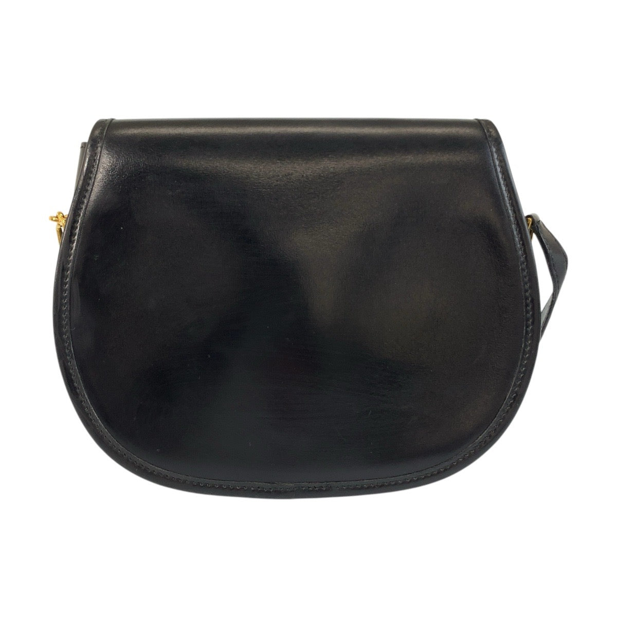 HERMES Shoulder Bag leather Black GoldMetal Shoulder Bag pochette Women