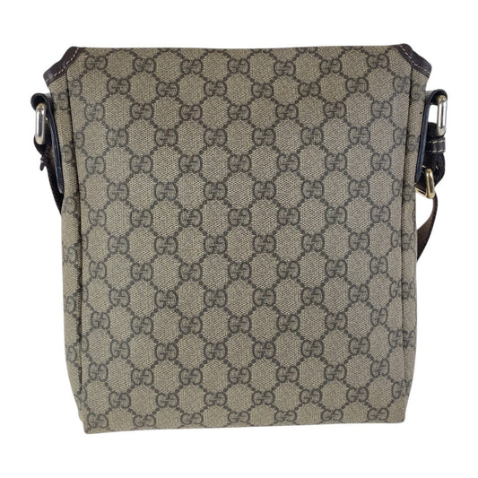 GUCCI Shoulder Bag 223666 GG Supreme Canvas Beige Brown SilverMetal