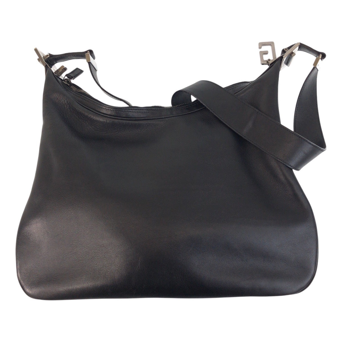 GUCCI Shoulder Bag 001-3341 leather Black SilverMetal Women