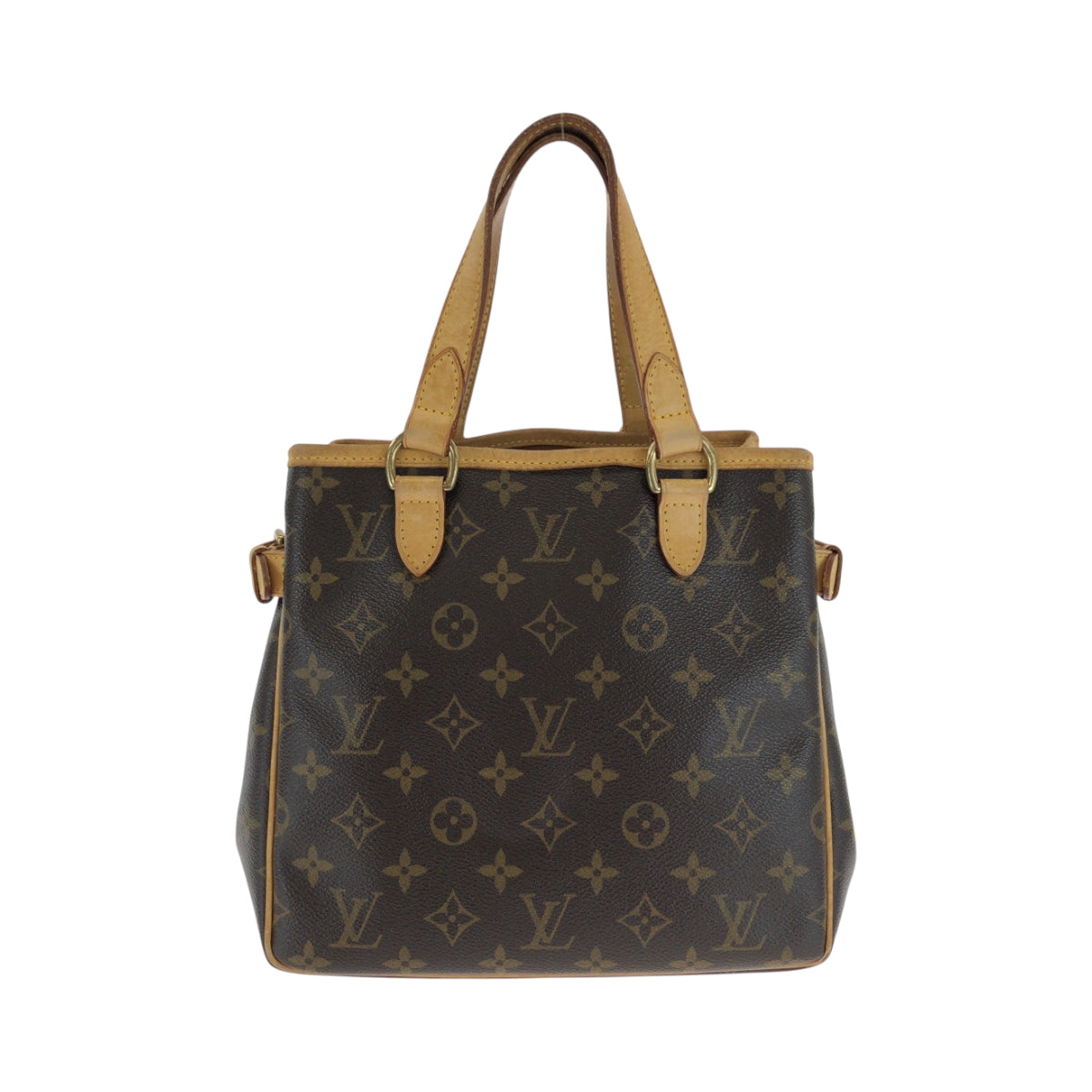 LOUIS VUITTON Handbag PVC Brown Gold Metal Handbag Tote Bag Monogram Batignolles Women