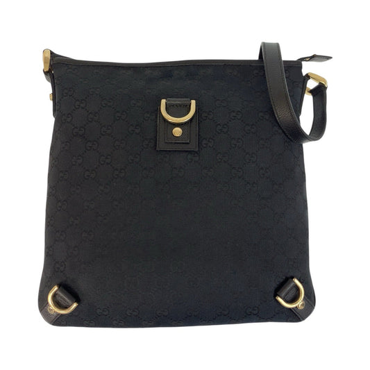 GUCCI Shoulder Bag 131326 GG canvas, leather Black GoldMetal Shoulder Bag Messenger bag Abbey Women