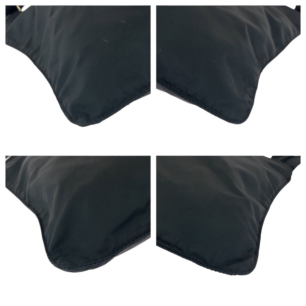 PRADA Shoulder Bag Nylon Black SilverMetal Shoulder Bag Sacoche Test Triangle With logo Women