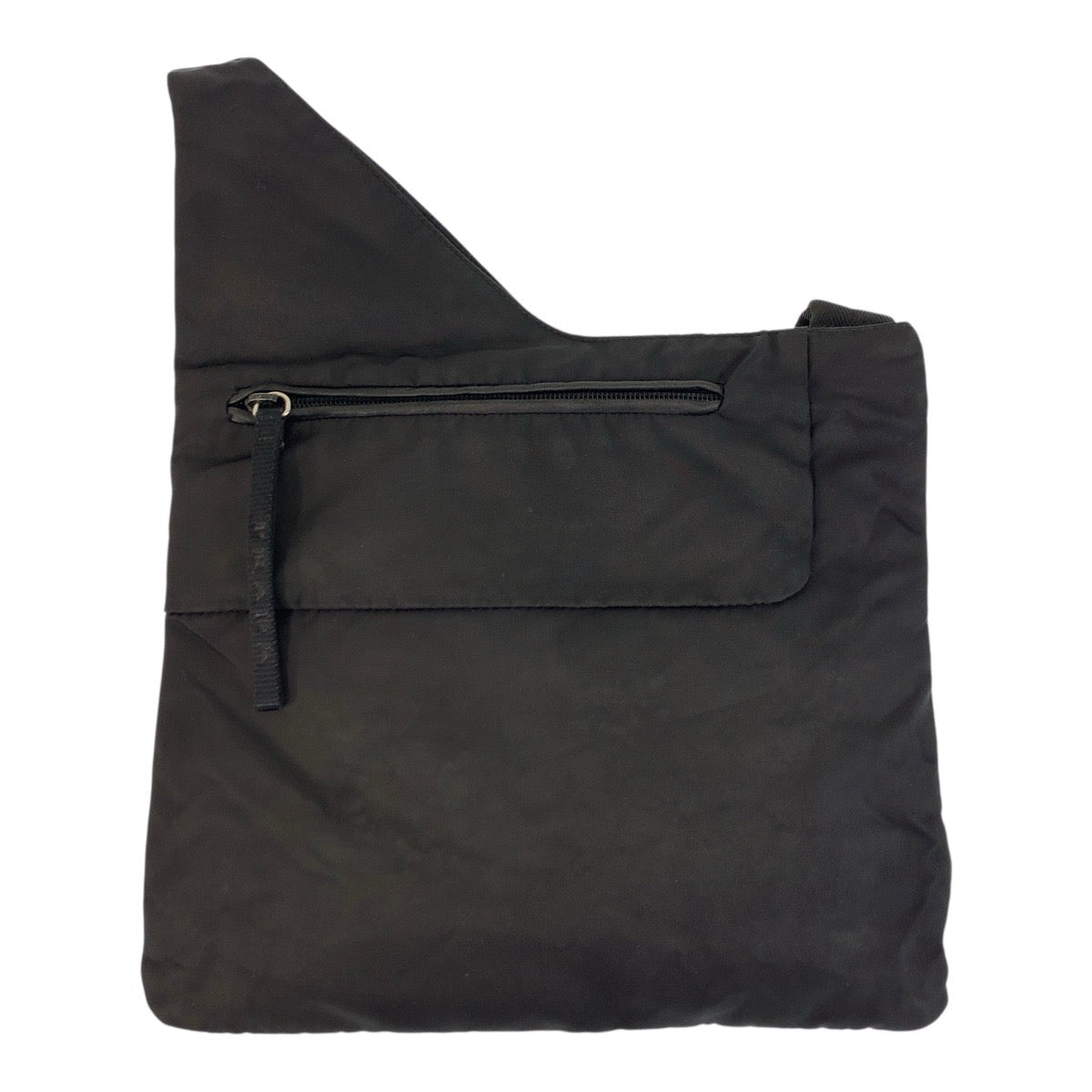 PRADA Shoulder Bag Nylon Black SilverMetal Shoulder Bag Messenger bag Test Triangle With logo Women