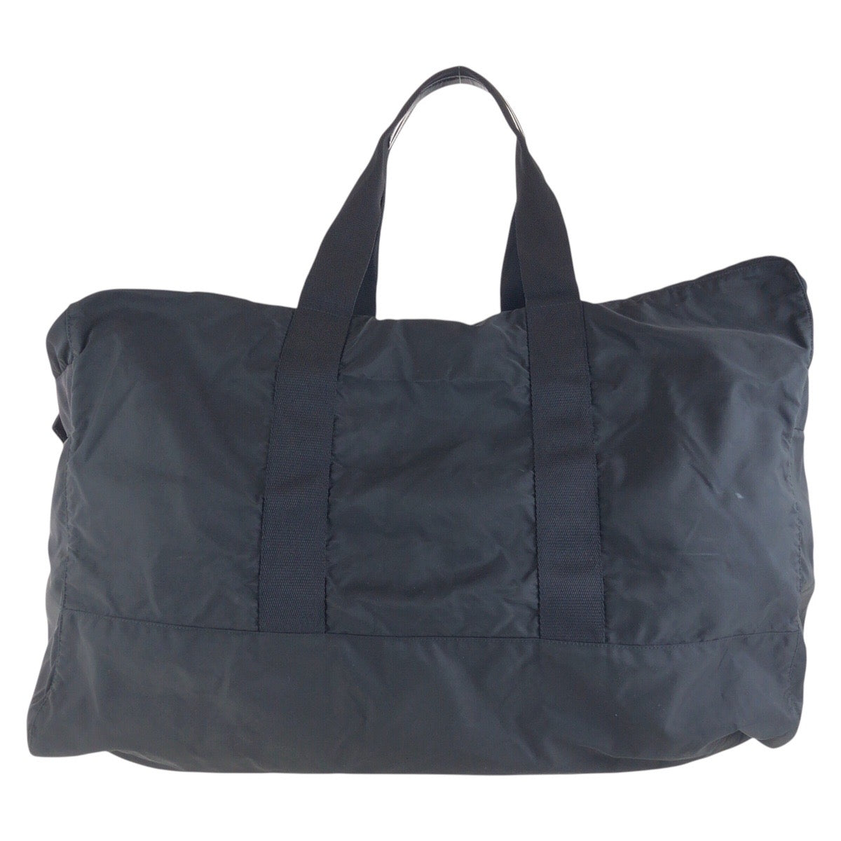 PRADA Boston Duffel bag Nylon Black SilverMetal Boston Duffel bag unisex Test Triangle With logo mens