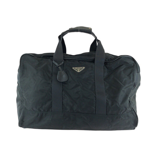 Prada Tessuto Triangle Logo Plate Nylon Boston Bag 502098