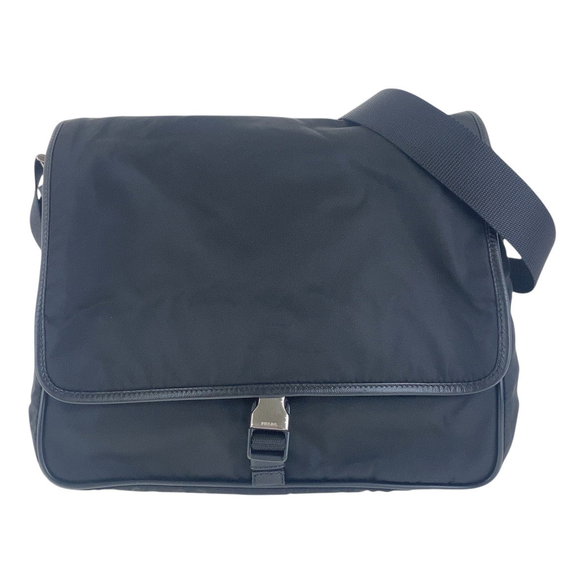 Prada Tessuto Triangle Logo Plate Shoulder Bag 502136