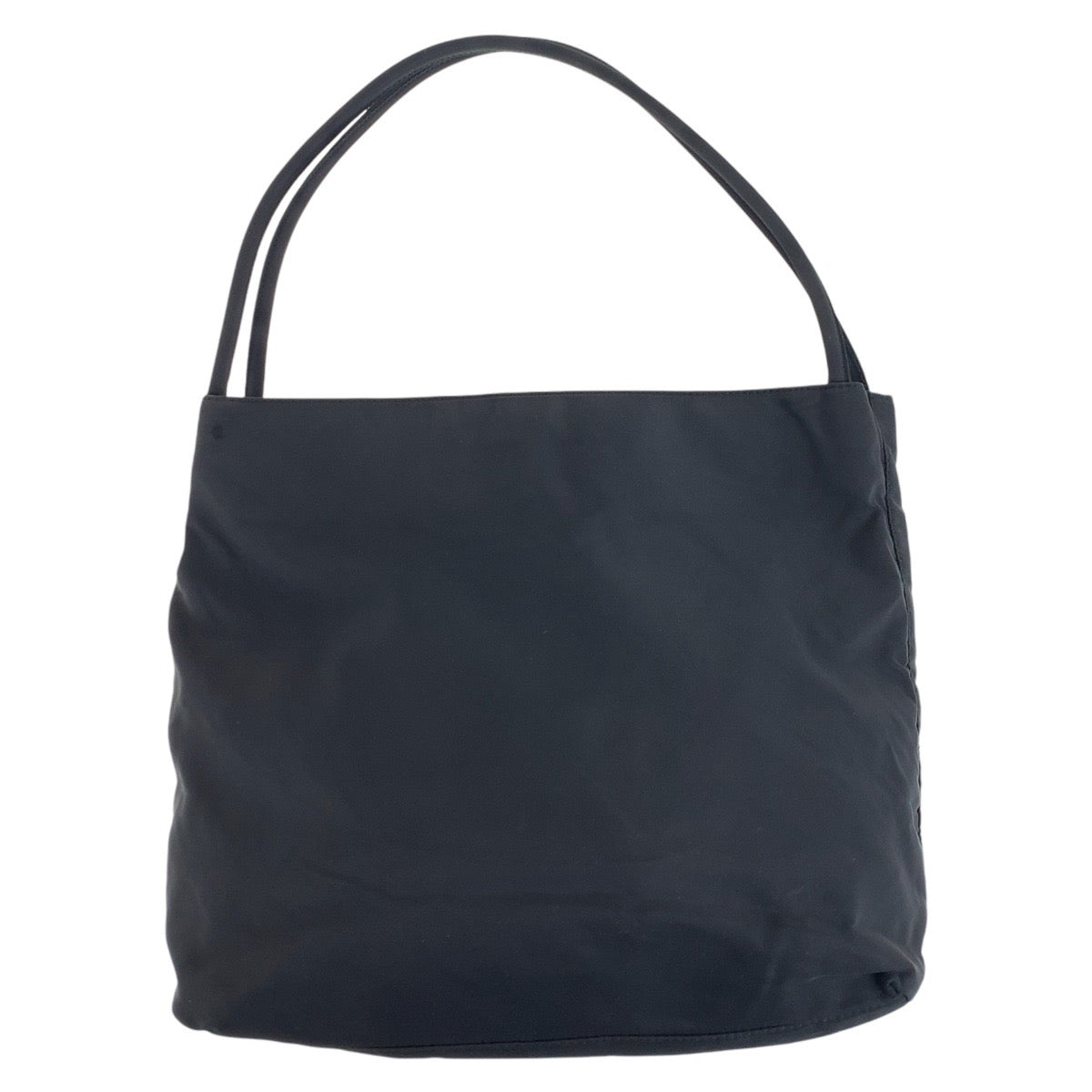 PRADA Tote Bag Nylon Black SilverMetal Tote Bag Shoulder Bag Test Triangle With logo Women