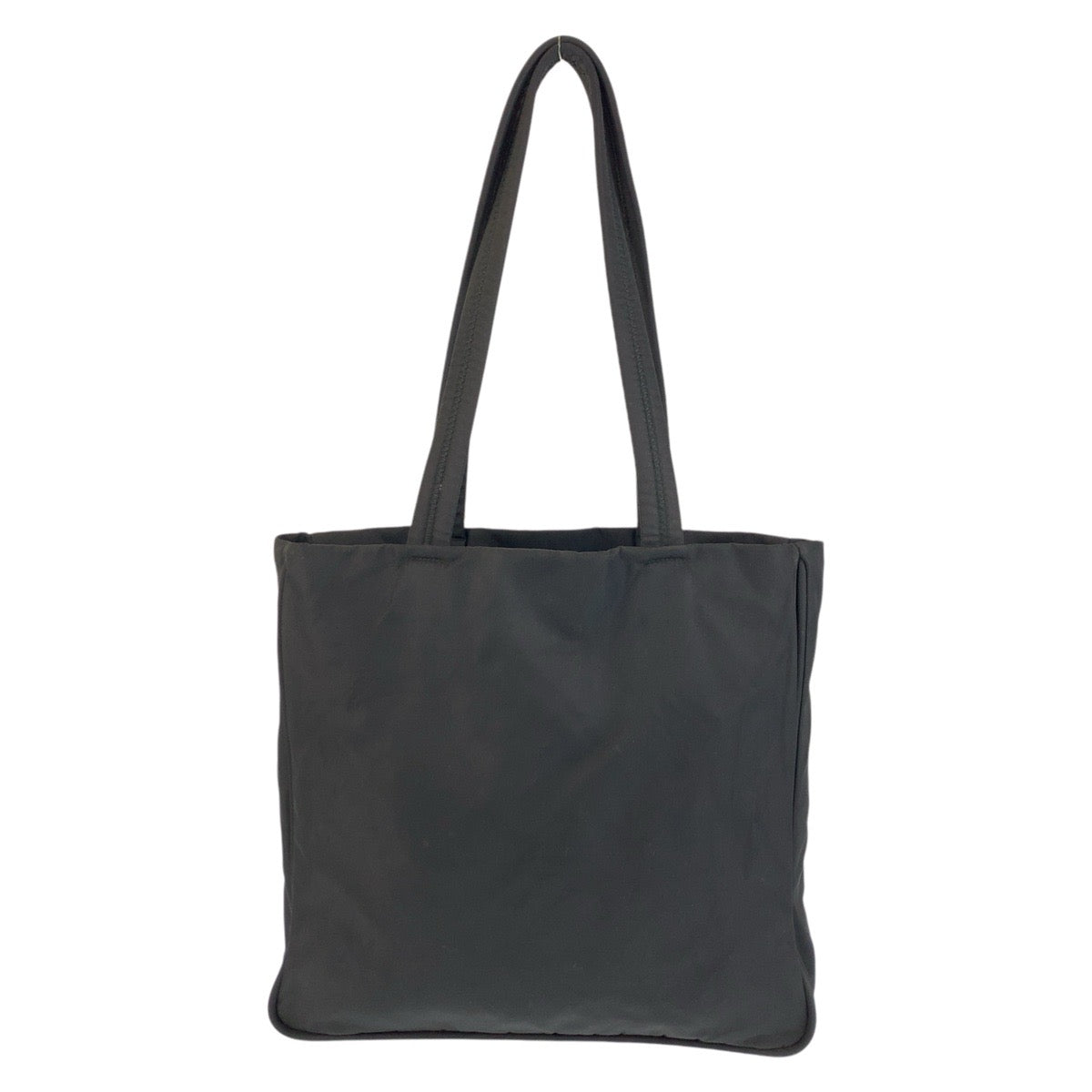 PRADA Tote Bag Nylon Black SilverMetal Tote Bag Shoulder Bag Test Triangle With logo Women