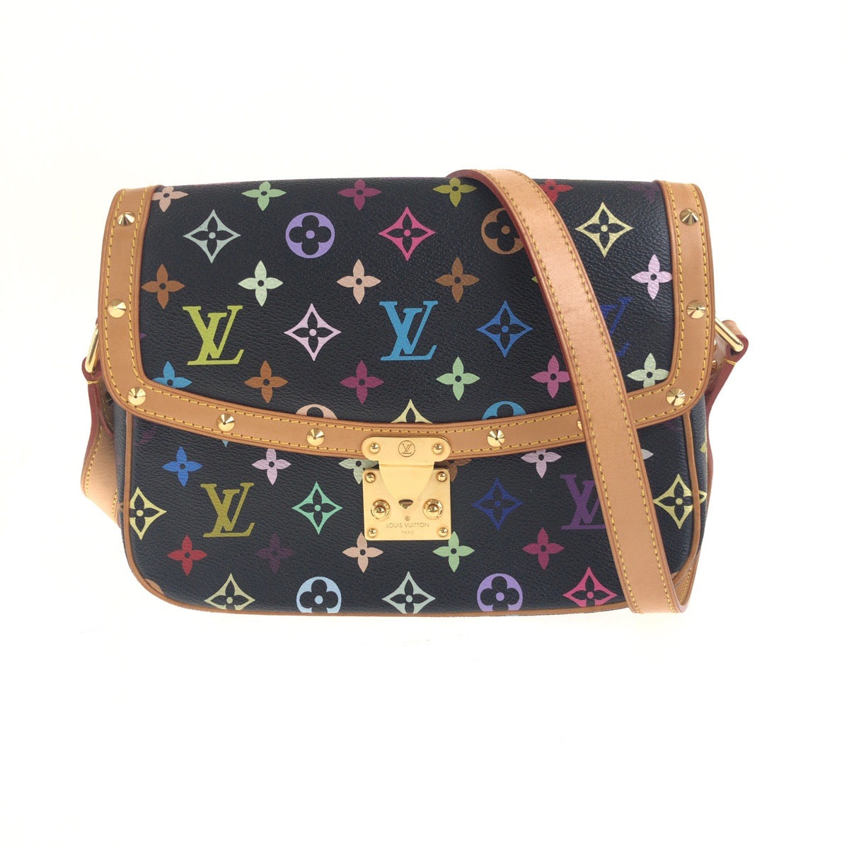 LOUIS VUITTON Shoulder Bag PVC Multicolor GoldMetal Crossbody Shoulder Bag Monogram multicolor Sologne Women