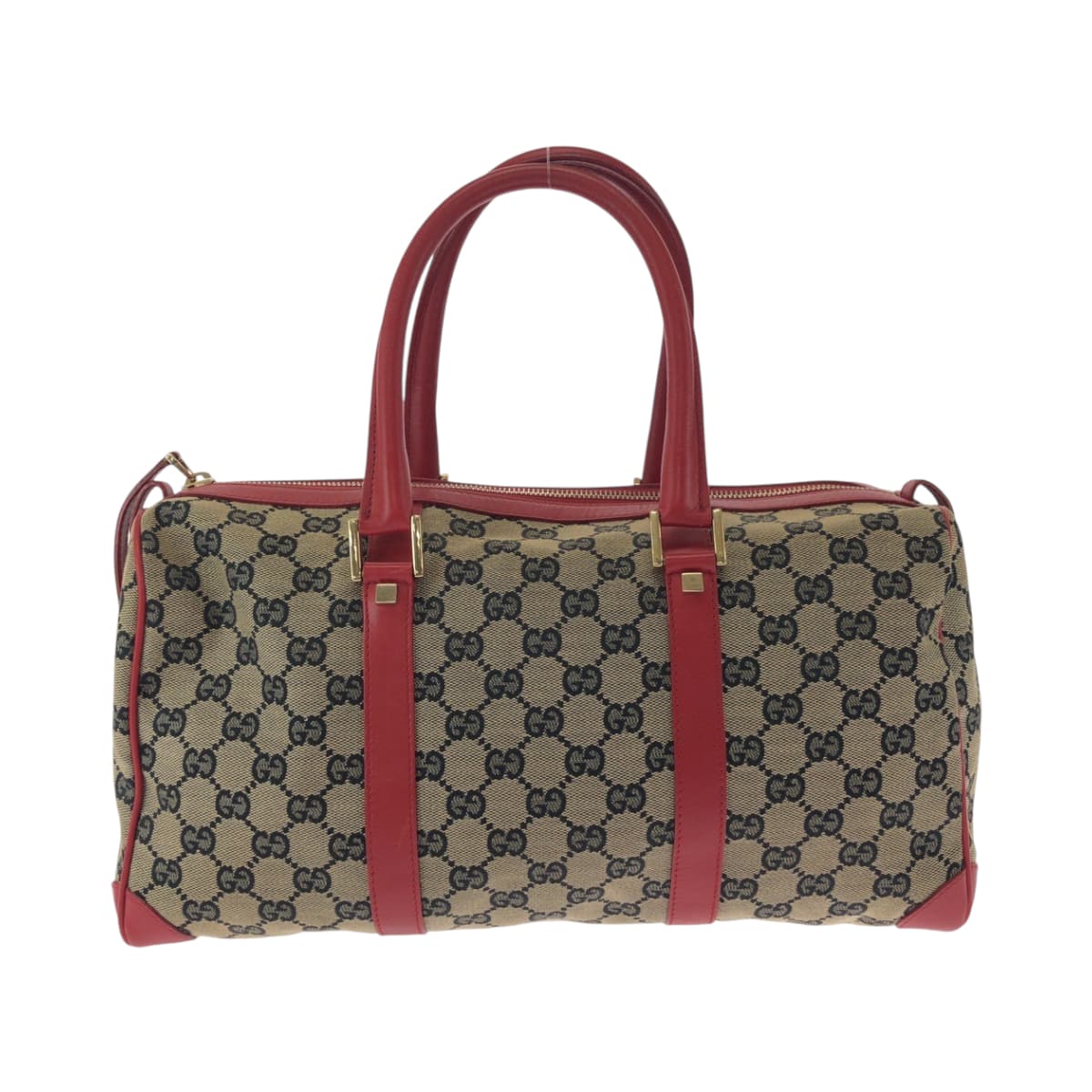 GUCCI Handbag 000 0846 GG canvas Beige Red Gold Metal Handbags Mini Boston Duffel bag Women