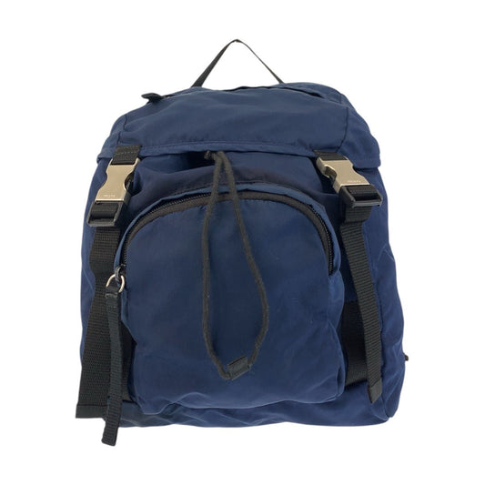Prada Tessuto Triangle Logo Plate Nylon Backpack