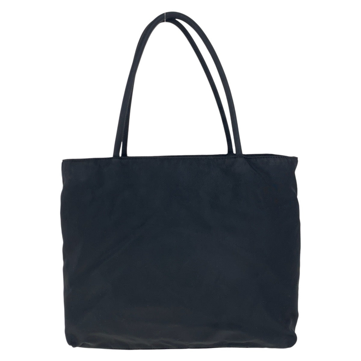 PRADA Tote Bag Nylon Black SilverMetal Tote Bag handbag Test Triangle With logo Women