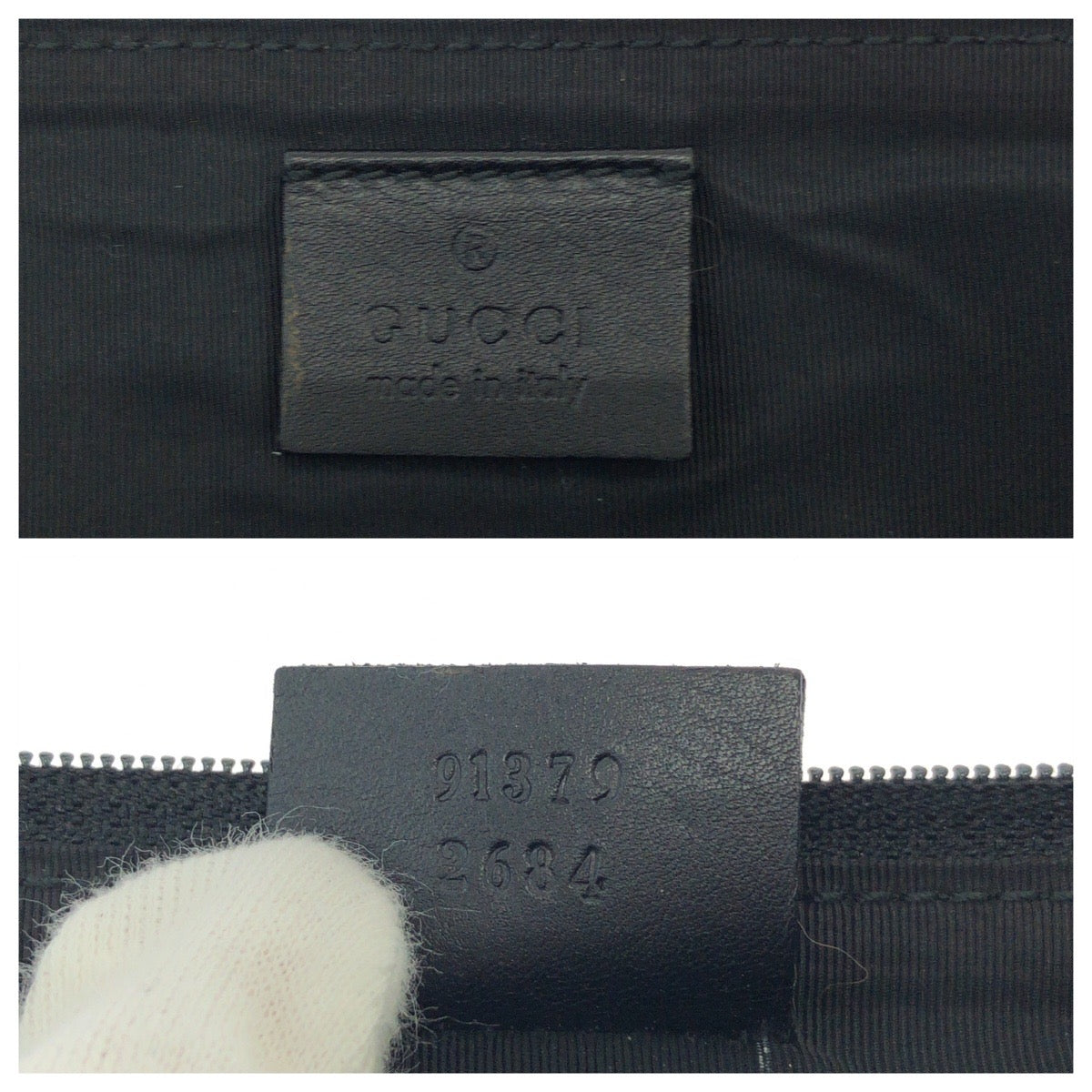 GUCCI Shoulder Bag 91379 GG canvas Black Black Metal Drawstring Shoulder Bag Women