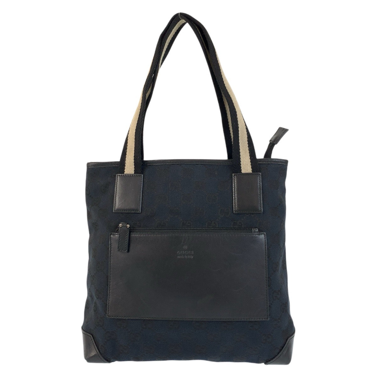GUCCI Tote Bag 019 0402 GG canvas, leather Black black Tote Bag Shoulder Bag Sherry line Women