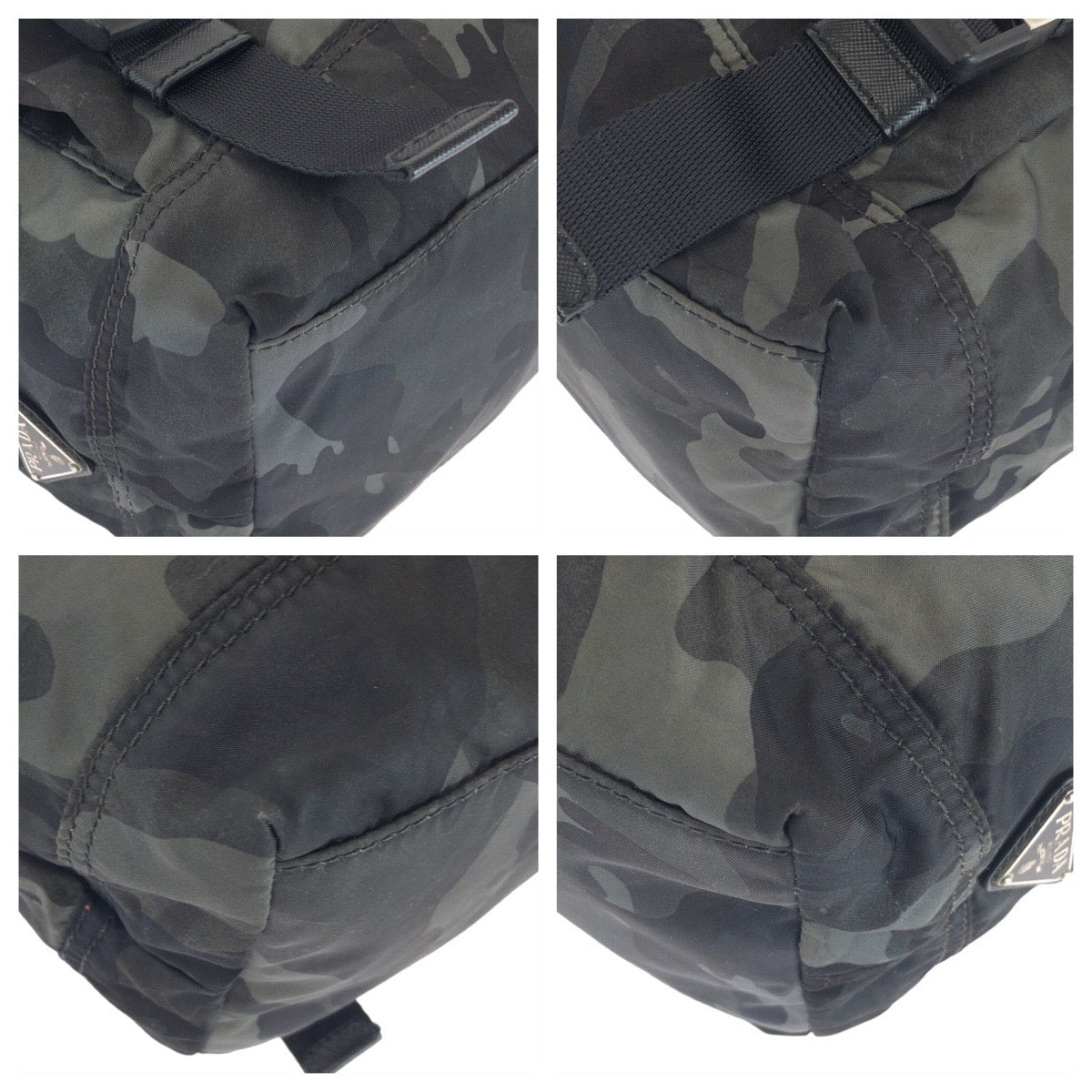 Prada Nylon/Leather Tessuto Triangle Logo 2way Shoulder Bag 502498