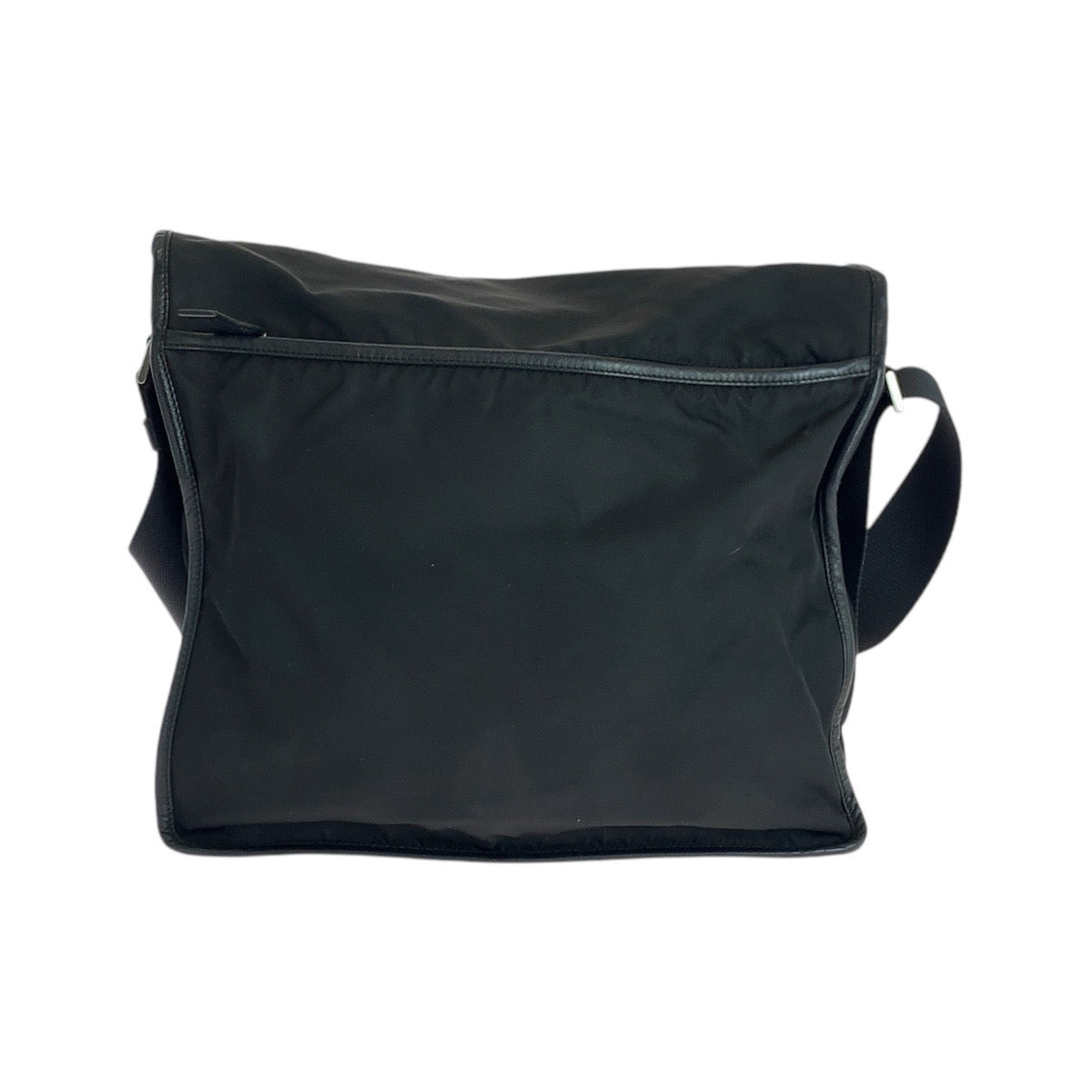 PRADA Shoulder Bag Nylon, Leather Black SilverMetal Shoulder Bag Messenger bag Test Triangle With logo mens