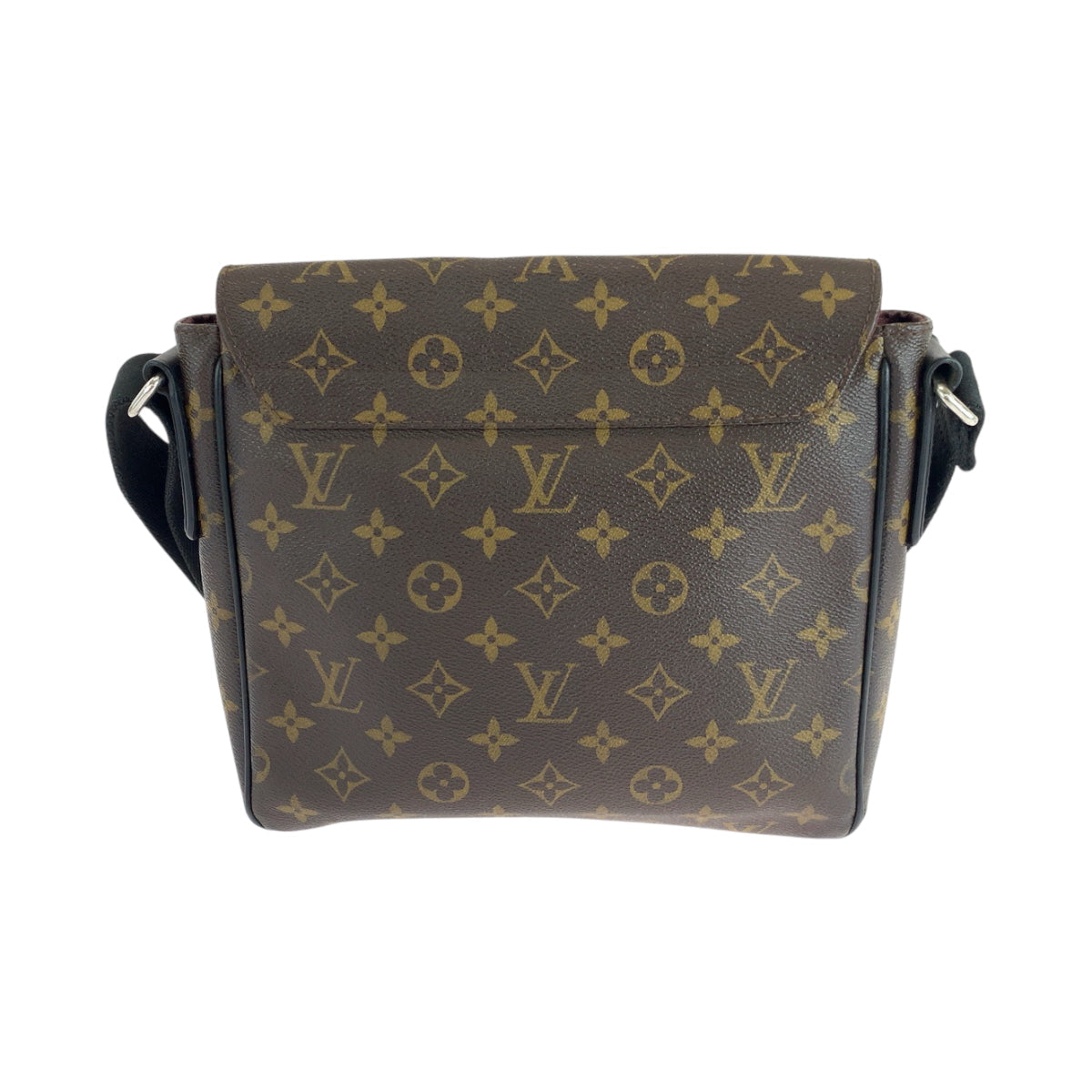 LOUIS VUITTON Shoulder Bag PVC Brown Black SilverMetal Shoulder Bag Monogram Macasa District PM Women