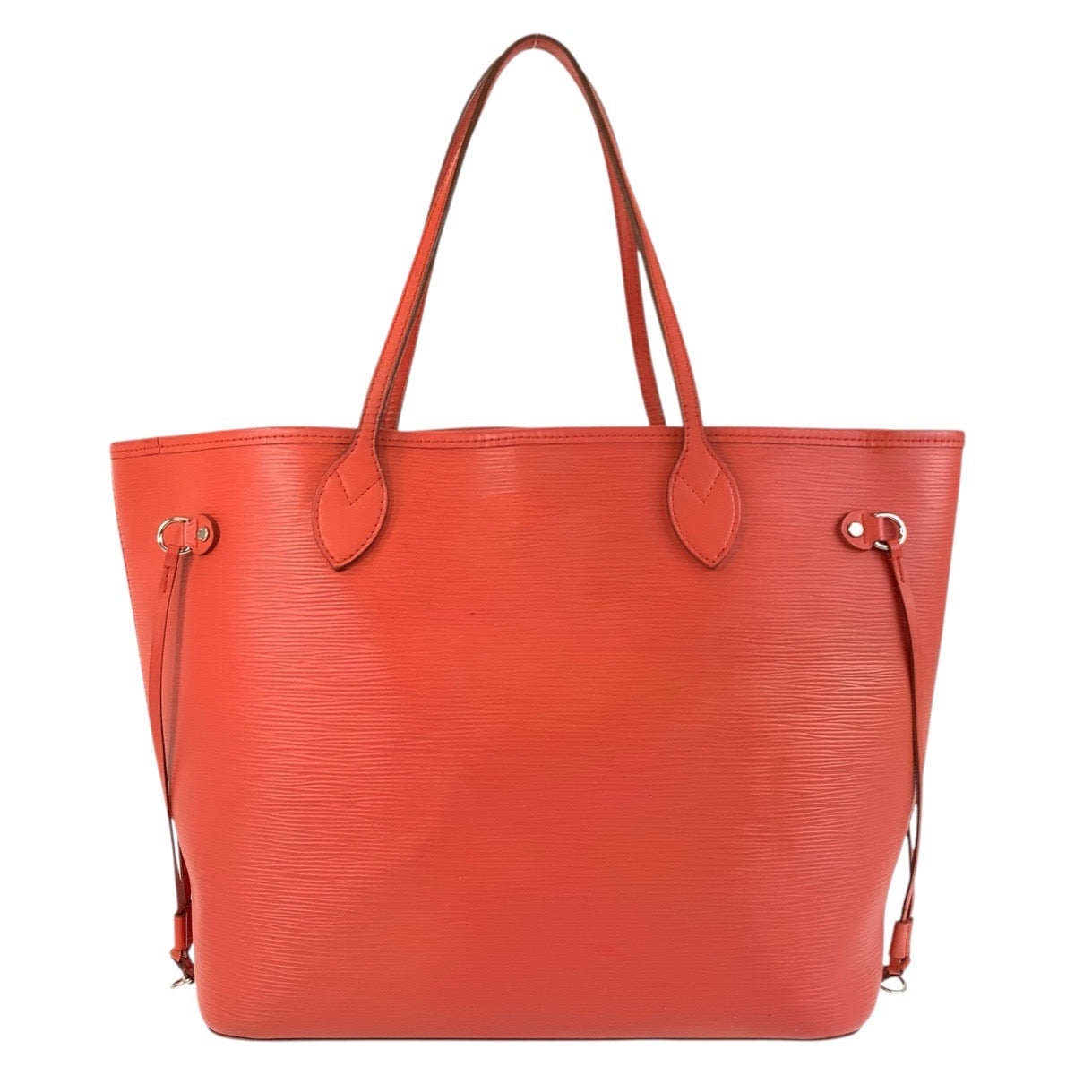 LOUIS VUITTON Tote Bag leather Orange SilverMetal Tote Bag Shoulder Bag Epi Neverfull MM Women