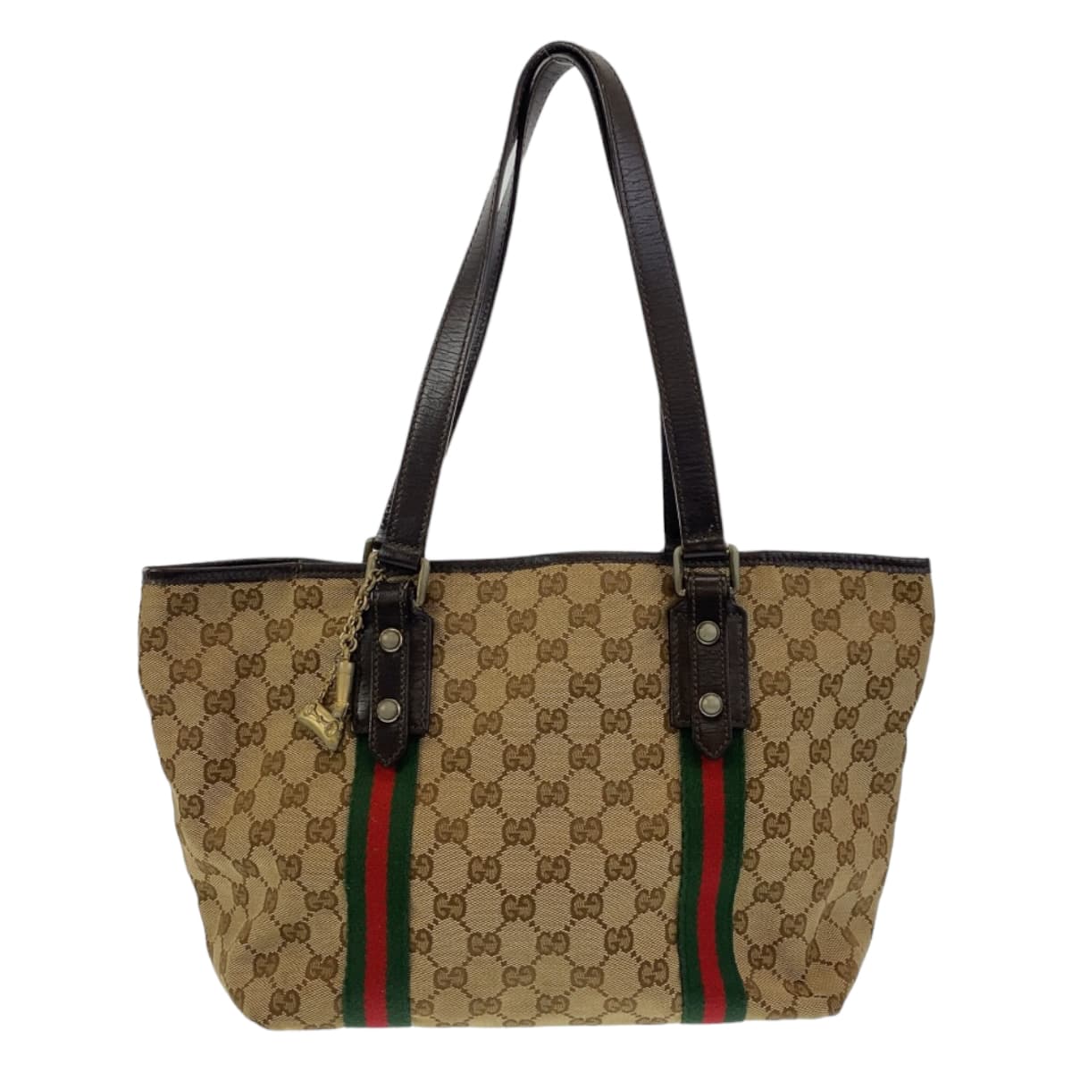GUCCI Tote Bag 137396 GG canvas Beige multicolor Tote Bag Shoulder Bag Sherry line Women