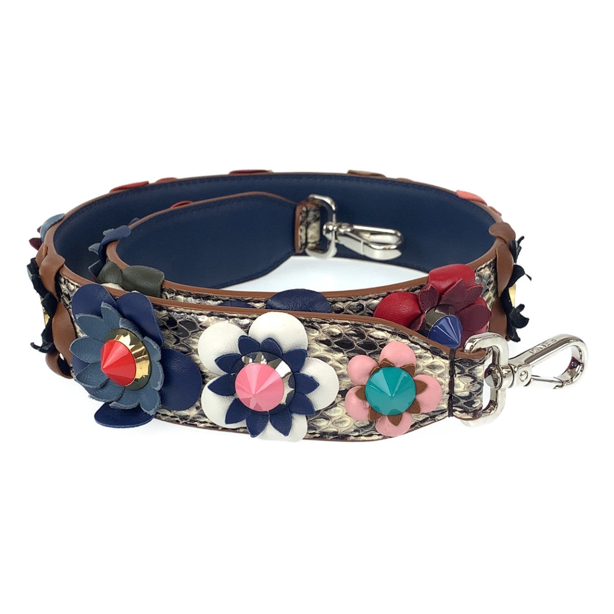 FENDI Shoulder strap Leather, Plastic multicolor Shoulder strap Strap you flour Women