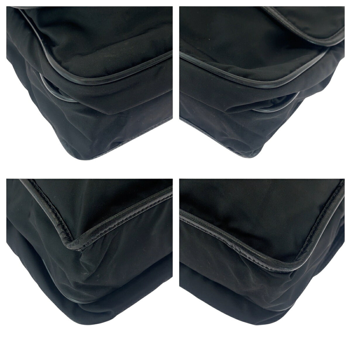 Prada Tessuto Triangle Logo Plate Nylon Shoulder Bag