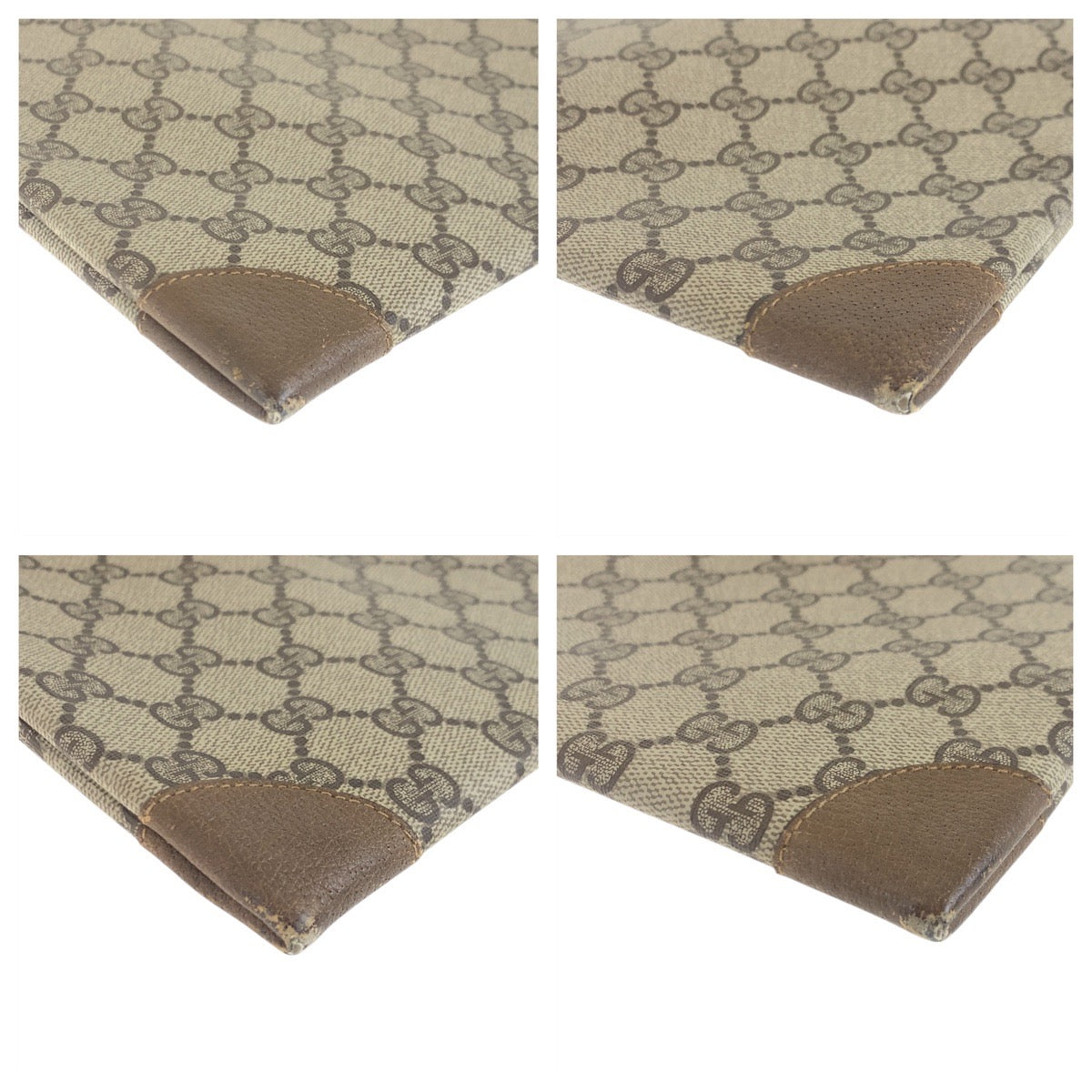 GUCCI Tote Bag 002.63.0048 GG Supreme Canvas Beige Brown Gold Metal Tote Bag Shoulder back Sherry Line Old Gucci Women