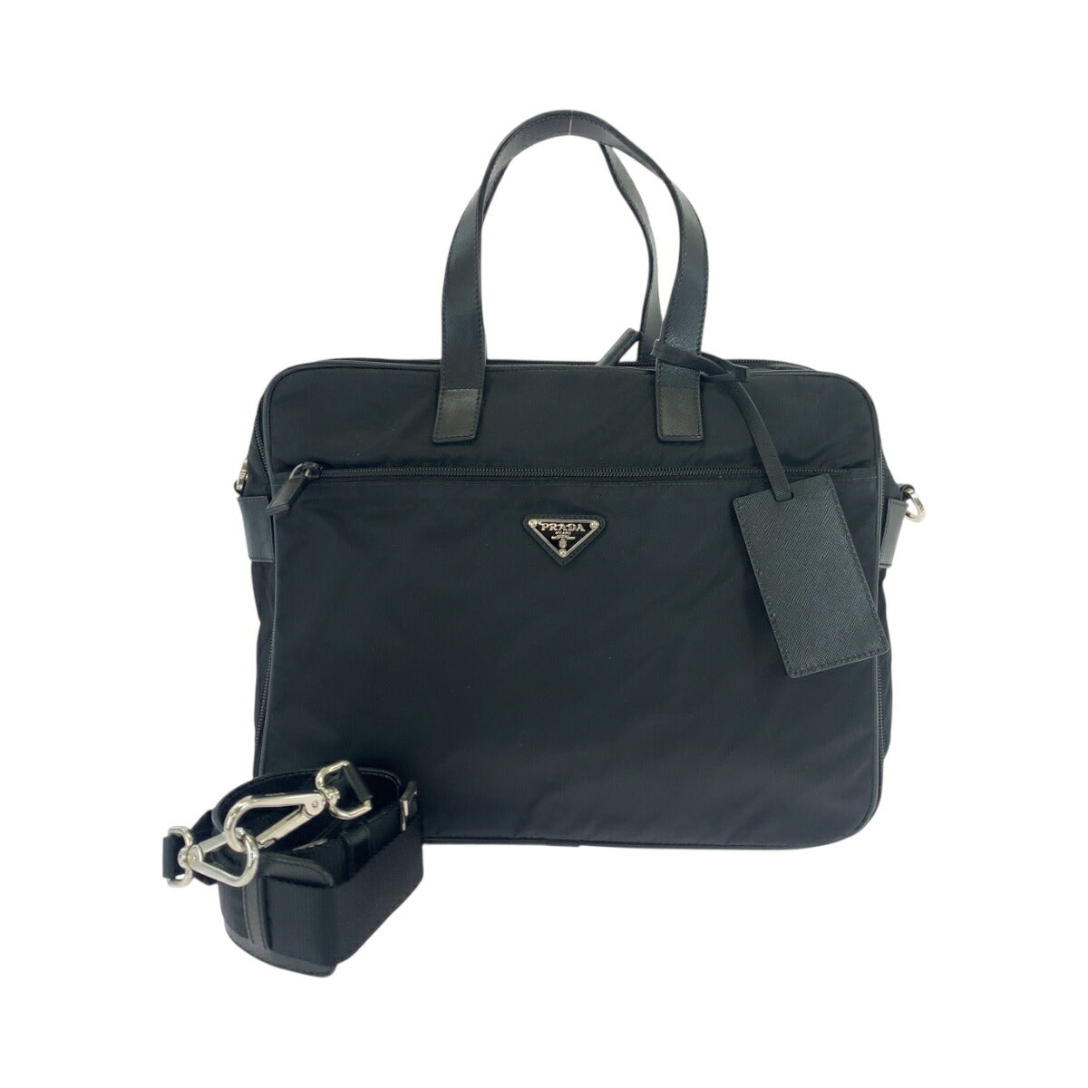 Prada Tessuto Triangle Logo Plate 2way Shoulder Bag