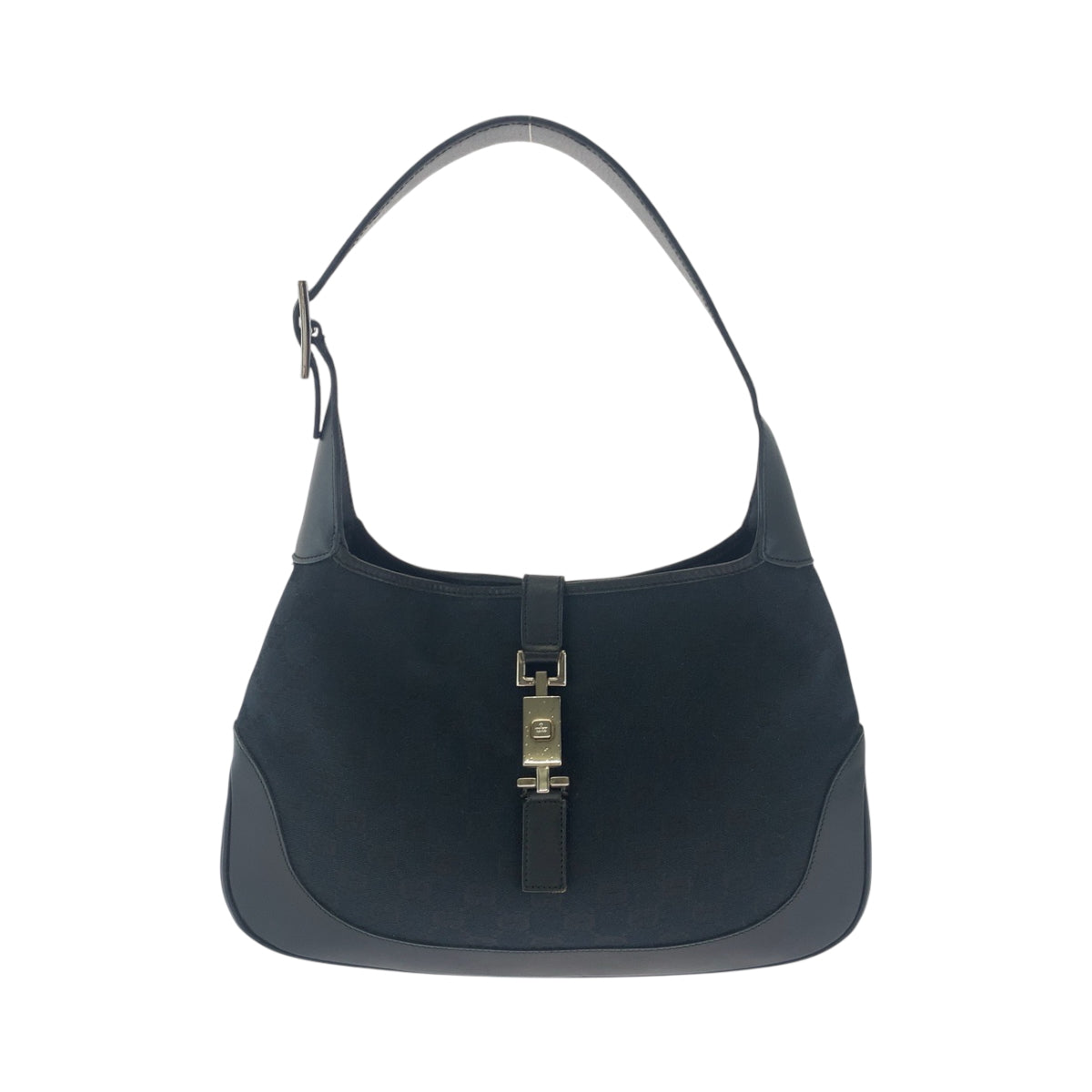 GUCCI Shoulder Bag GG canvas Black GoldMetal Hobo Shoulder Bag Jackie Women