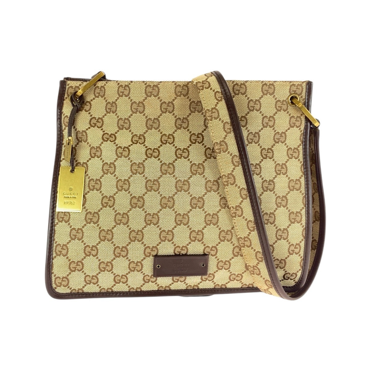 Gucci GG Canvas Leather Shoulder Bag