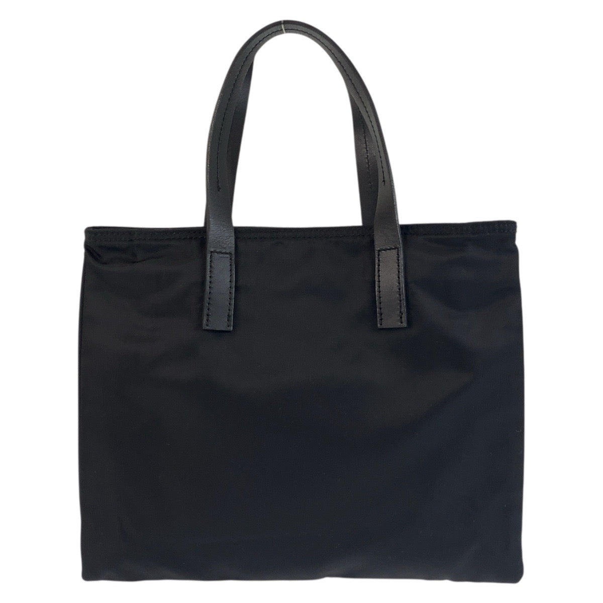 PRADA Tote Bag Nylon, Leather black Tote Bag handbag Test Triangle With logo Women