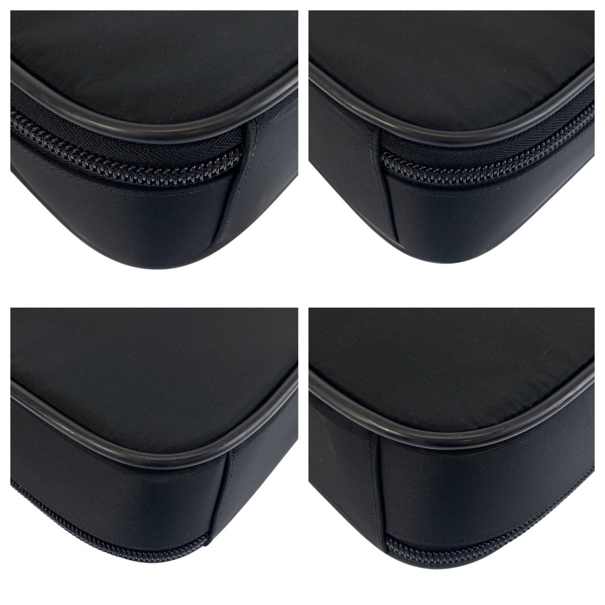 PRADA Business bag Nylon, Leather Black SilverMetal Business bag briefcase Test Triangle With logo mens