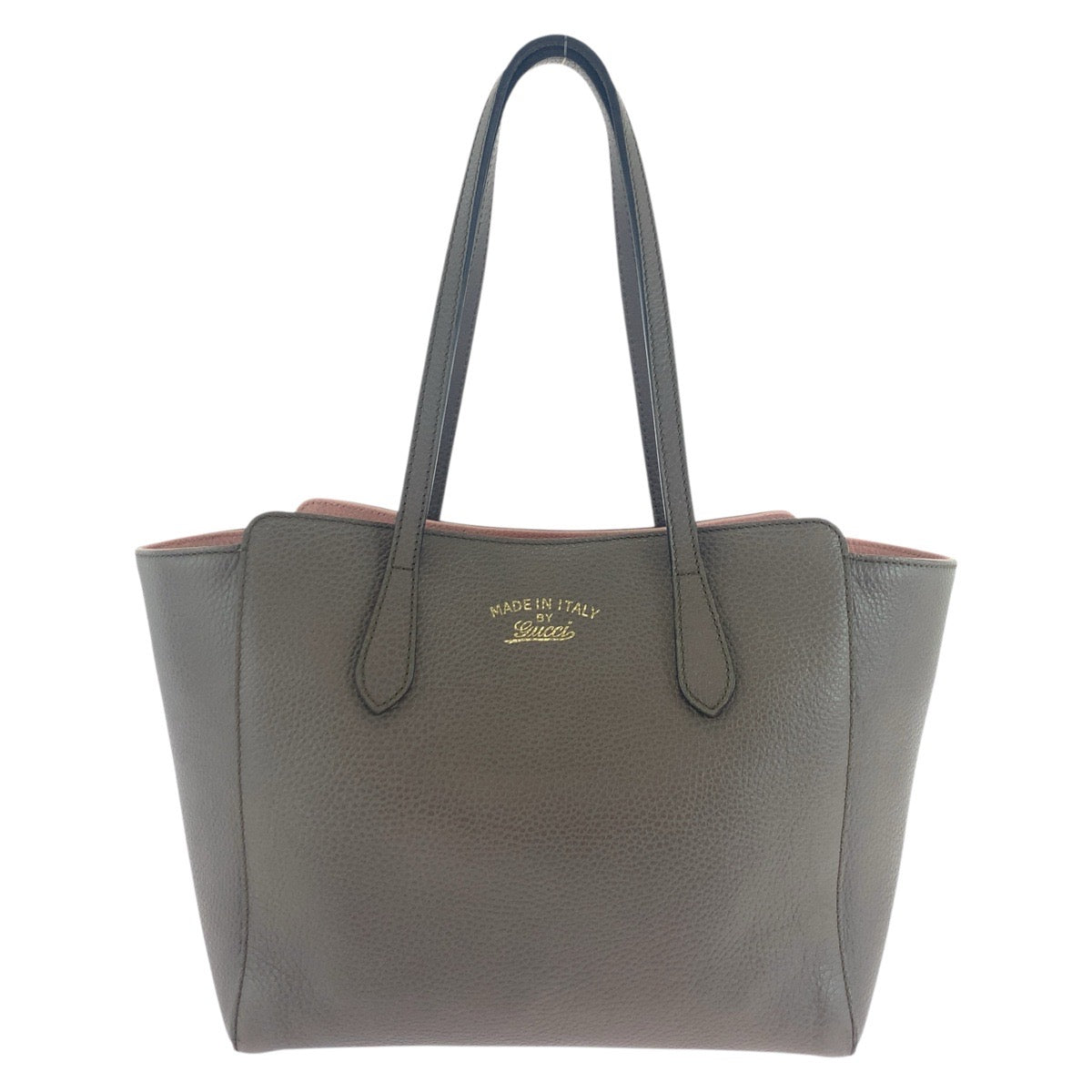 GUCCI Tote Bag 354408 leather Brown Greige Pink Tote Bag Shoulder Bag Swing Women