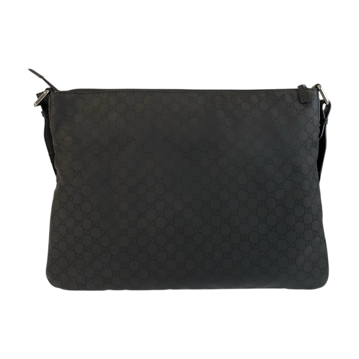 GUCCI Shoulder Bag 190628 Nylon, Leather Black SilverMetal Shoulder Bag Messenger bag GG pattern mens