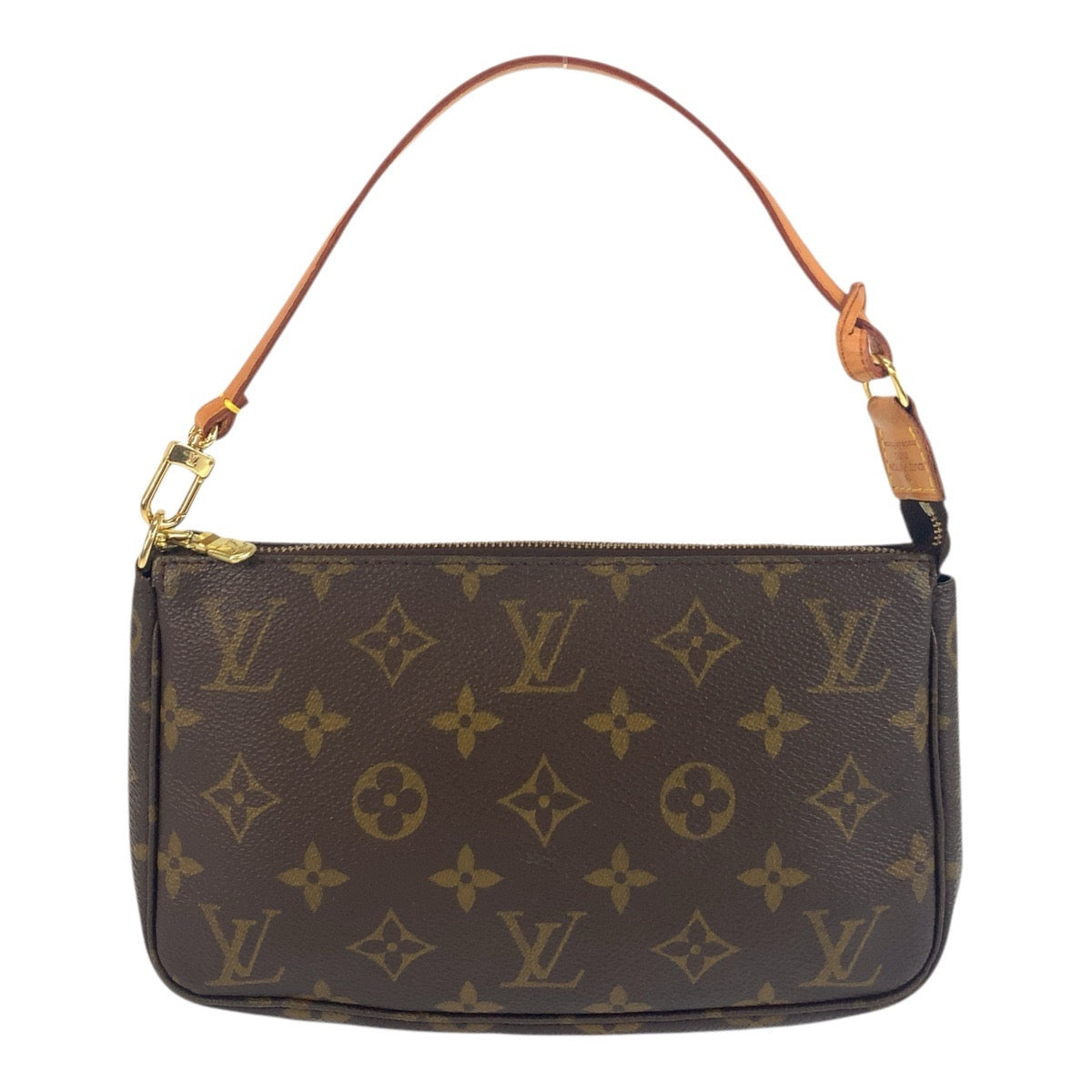 LOUIS VUITTON Handbag PVC, Leather Brown Accessory pouch Monogram Pochette Accessoires Women