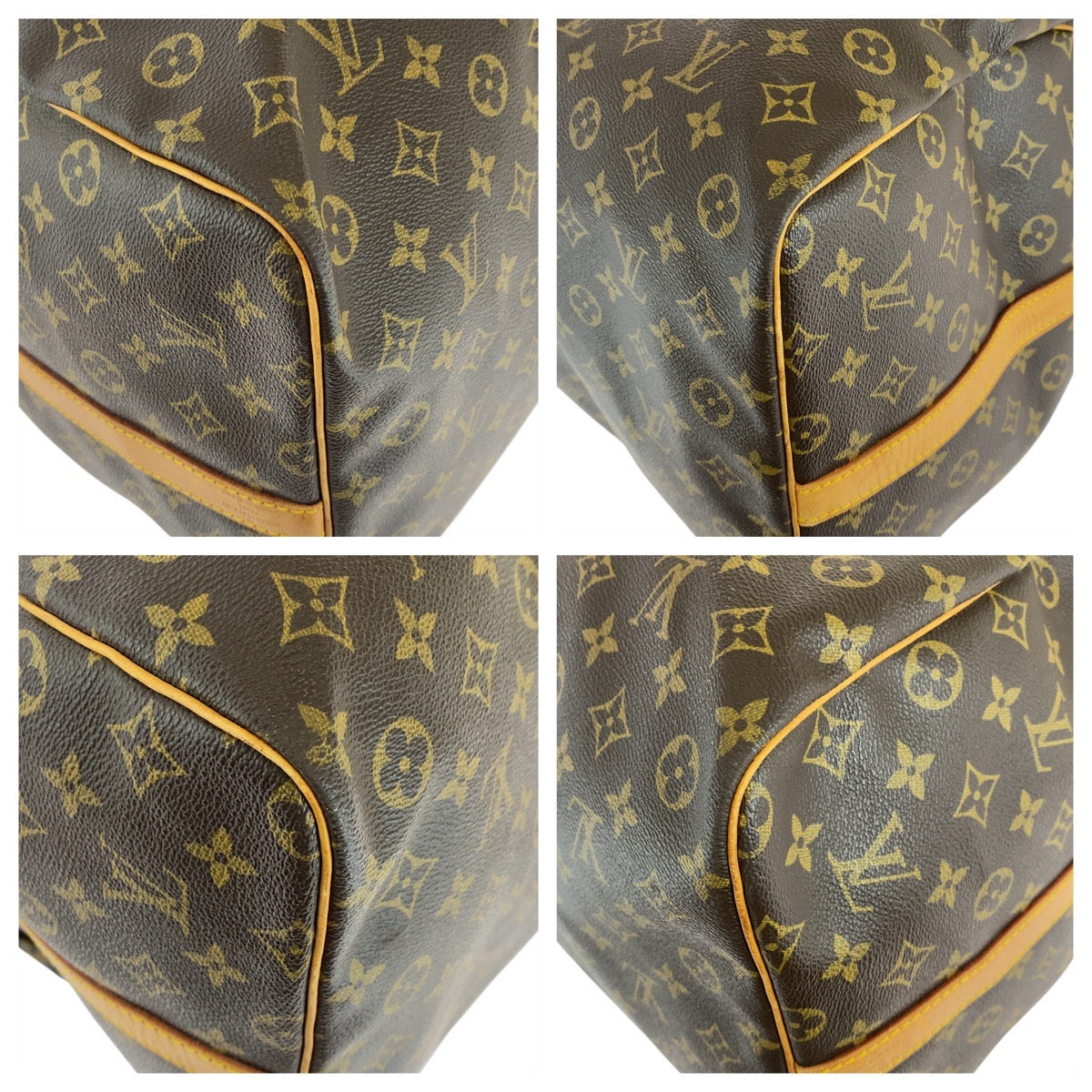 LOUIS VUITTON Boston Duffel bag PVC, Leather Brown Gold Metal Boston Duffel bag Shoulder Bag 2way Monogram Keepall bandouliere60 mens(Unisex)