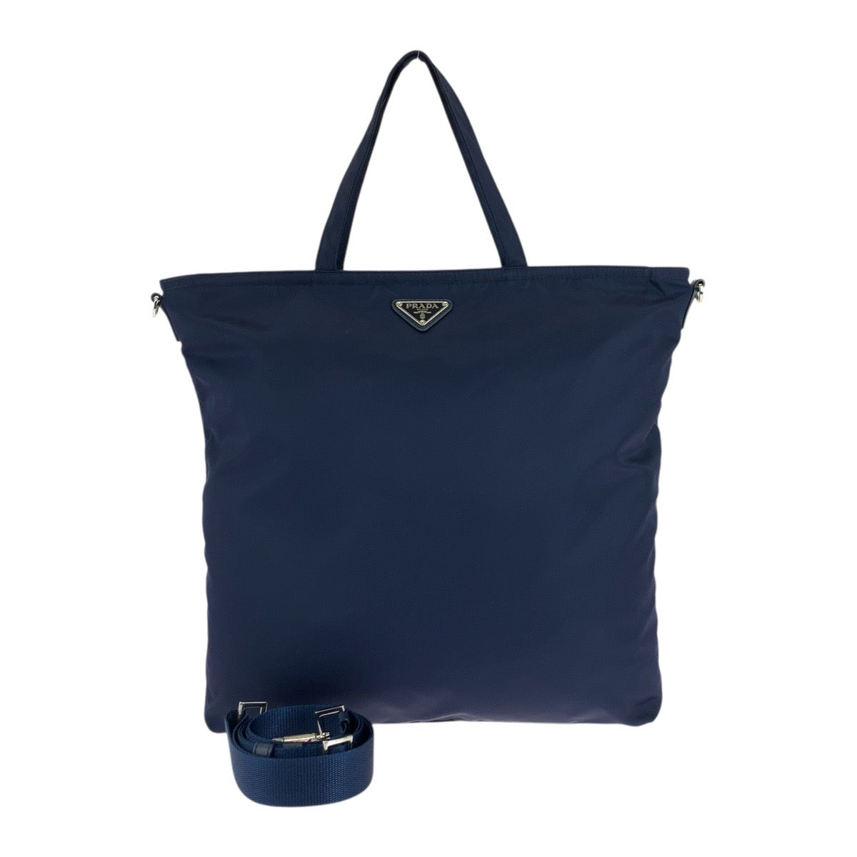 Prada Tessuto Triangle Logo Plate 2way Tote Bag