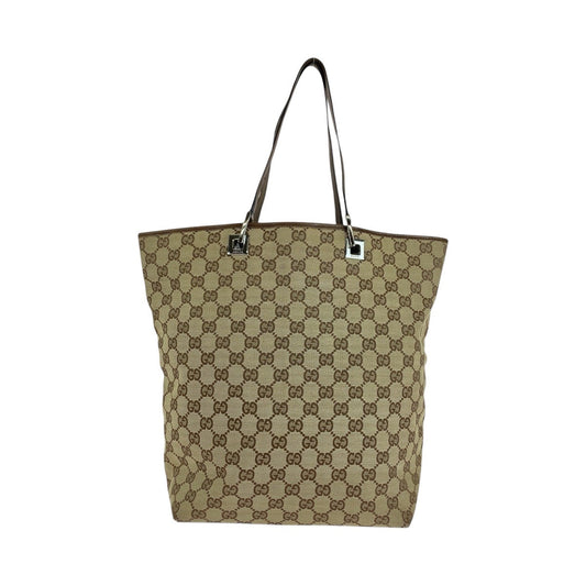 GUCCI Tote Bag 31243 GG canvas, leather Beige brown Tote Bag Shoulder Bag Women
